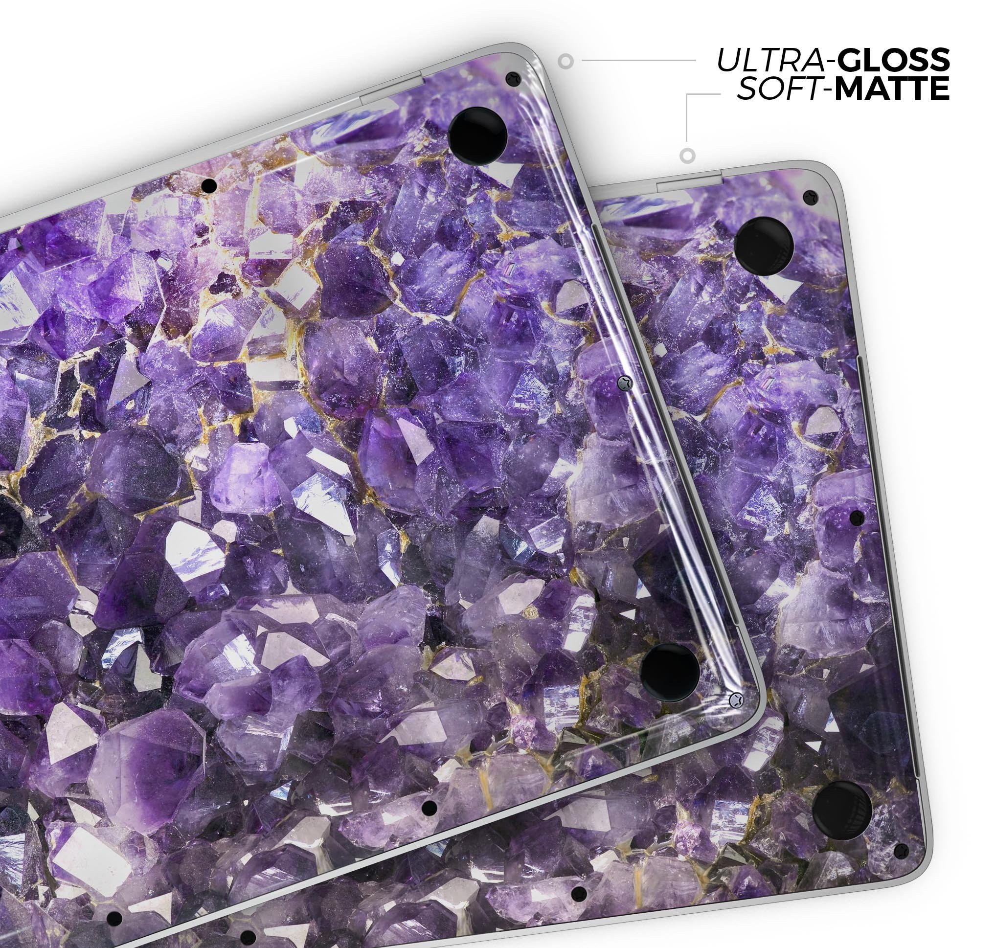 Purple Agate Paradise skin decal wrap kit for Apple MacBook, showcasing vibrant colors and a sleek design.