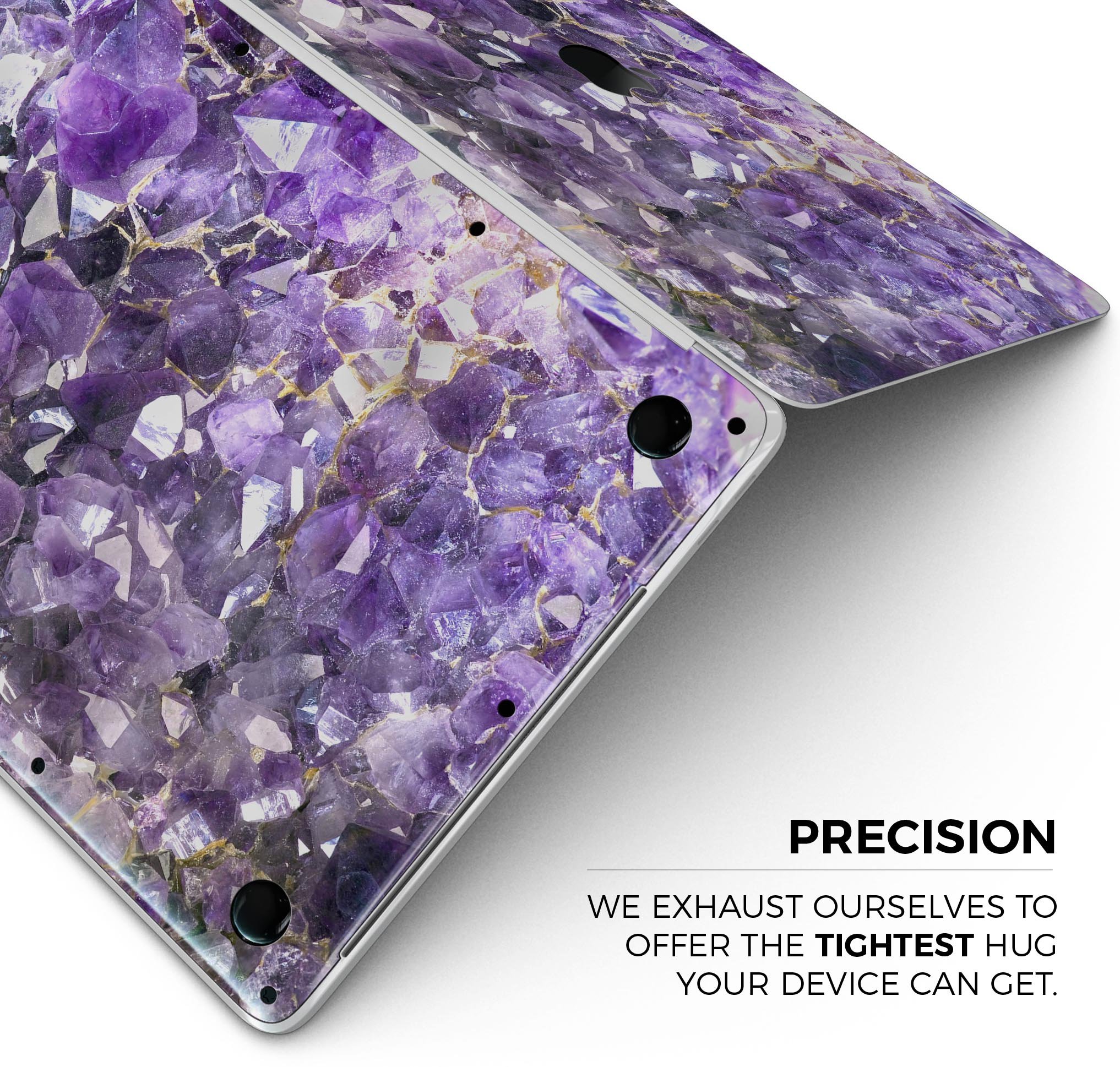 Purple Agate Paradise skin decal wrap kit for Apple MacBook, showcasing vibrant colors and a sleek design.