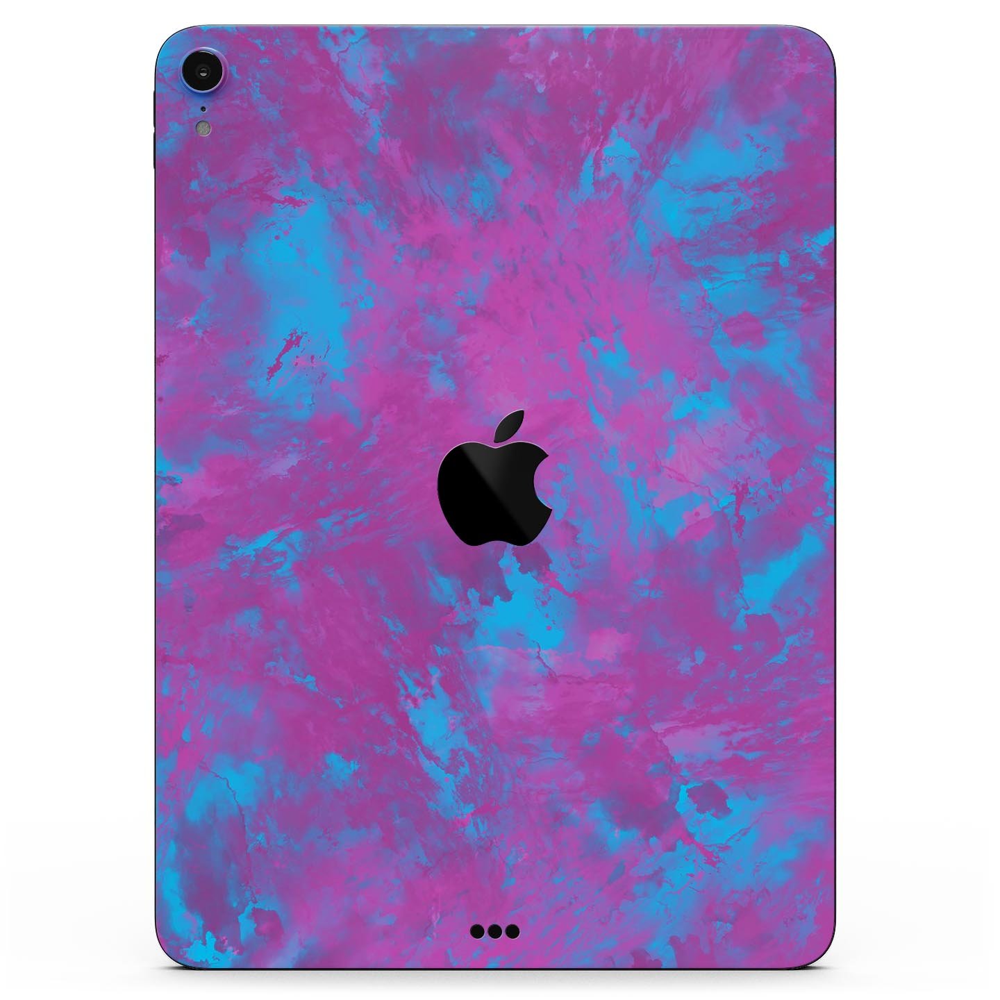 Purple and Blue Paintburst skin decal for Apple iPad, showcasing vibrant colors and sleek design.