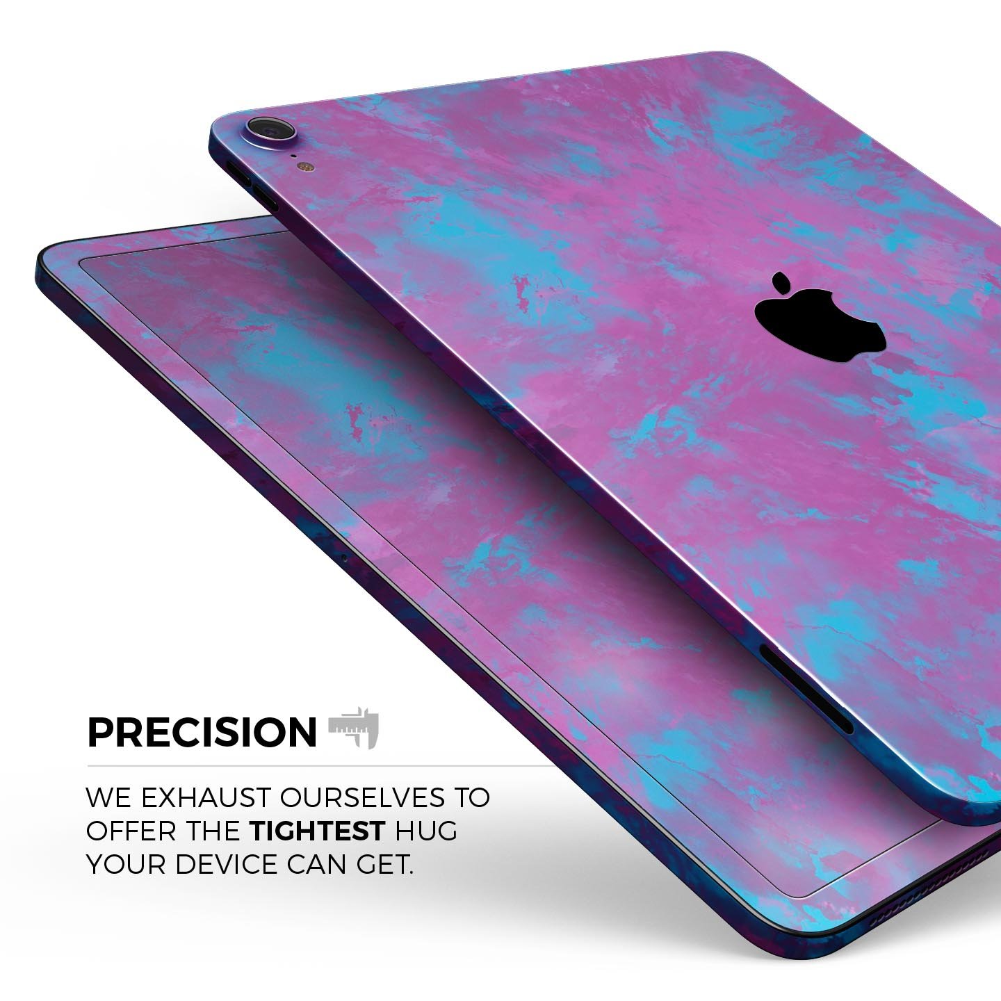 Purple and Blue Paintburst skin decal for Apple iPad, showcasing vibrant colors and sleek design.