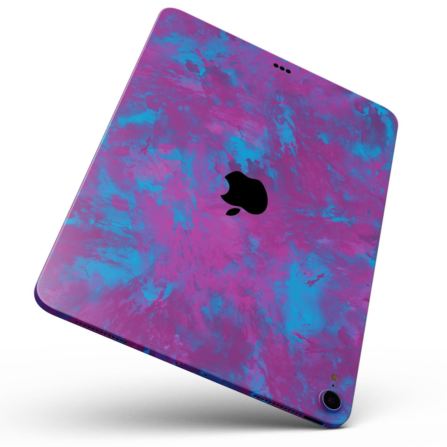 Purple and Blue Paintburst skin decal for Apple iPad, showcasing vibrant colors and sleek design.