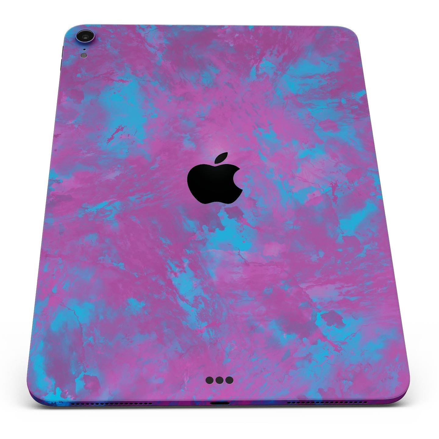 Purple and Blue Paintburst skin decal for Apple iPad, showcasing vibrant colors and sleek design.