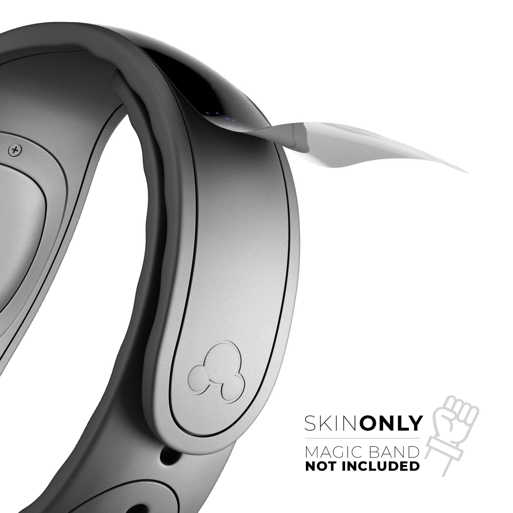 Purple Blue and Pink Cloud Galaxy decal skin wrap kit for Disney Magic Band, showcasing vibrant colors and a stylish design.