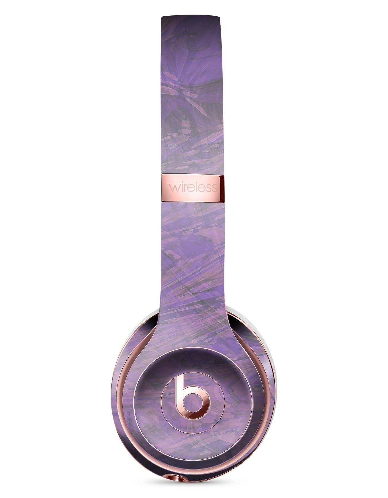 Purple Slate Marble Skin Kit for Beats by Dre Solo 3 Wireless Headphones, showcasing a stylish design and premium vinyl material.