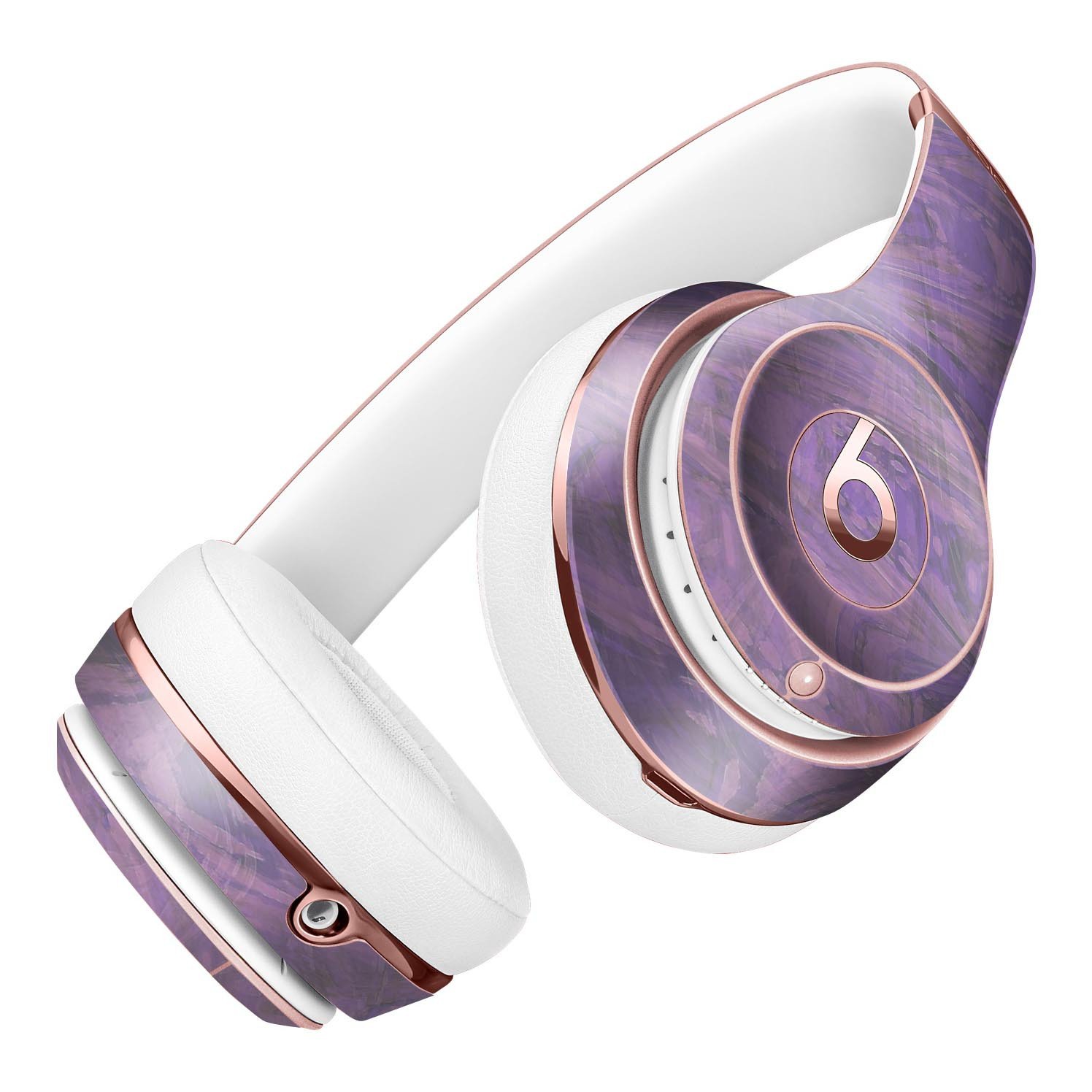 Purple Slate Marble Skin Kit for Beats by Dre Solo 3 Wireless Headphones, showcasing a stylish design and premium vinyl material.