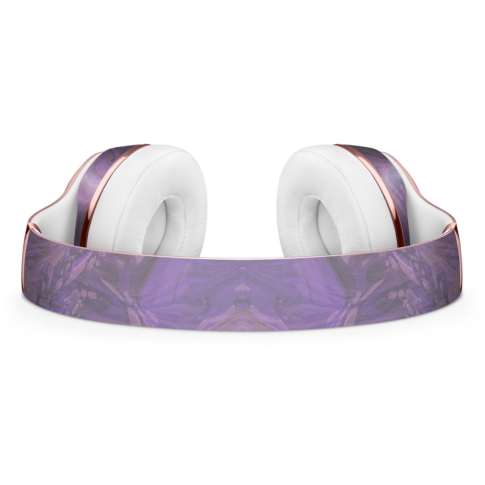 Purple Slate Marble Skin Kit for Beats by Dre Solo 3 Wireless Headphones, showcasing a stylish design and premium vinyl material.