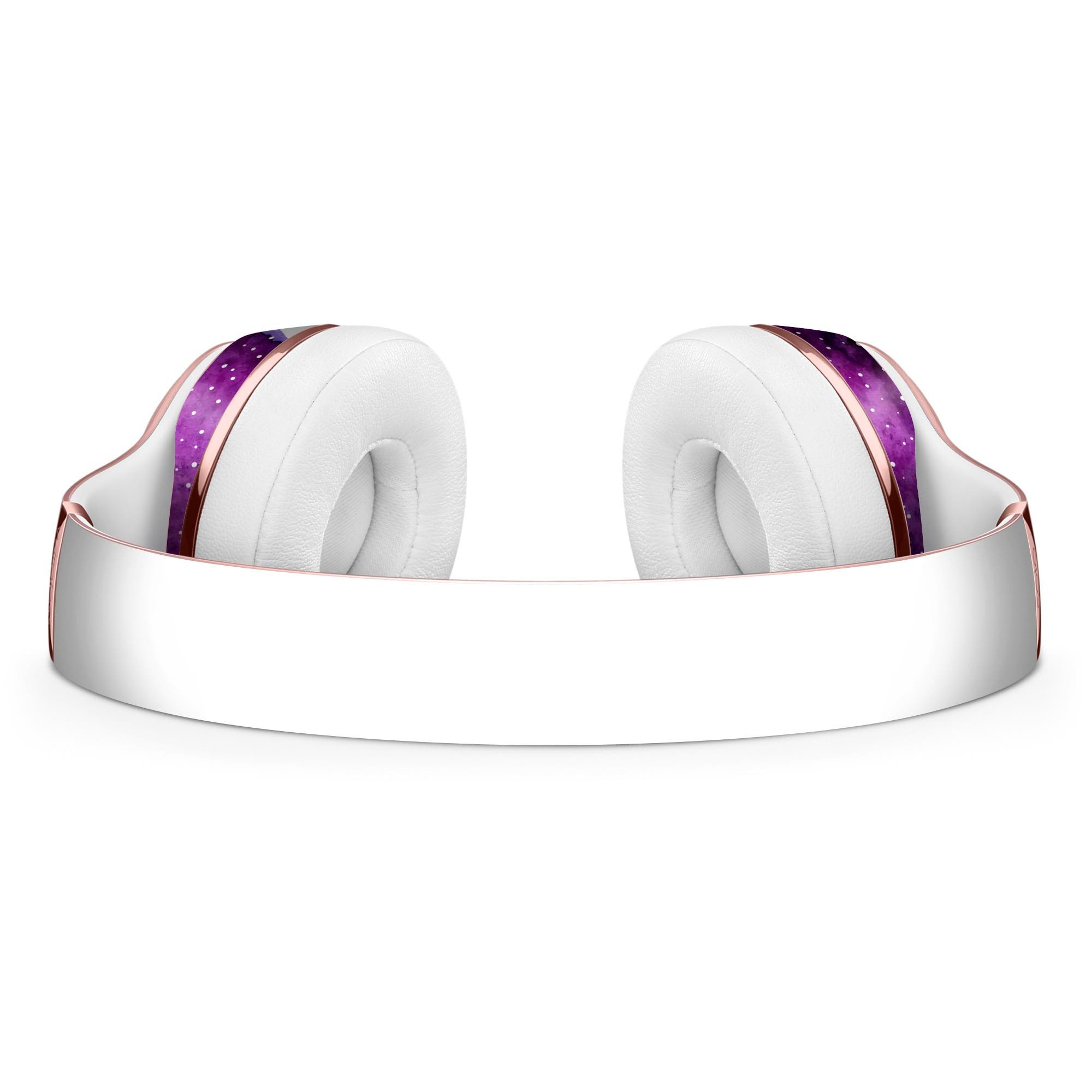 Purple Watercolor Evergreen Tree Skin Kit for Beats by Dre Solo 3 Wireless Headphones, showcasing vibrant colors and intricate design.