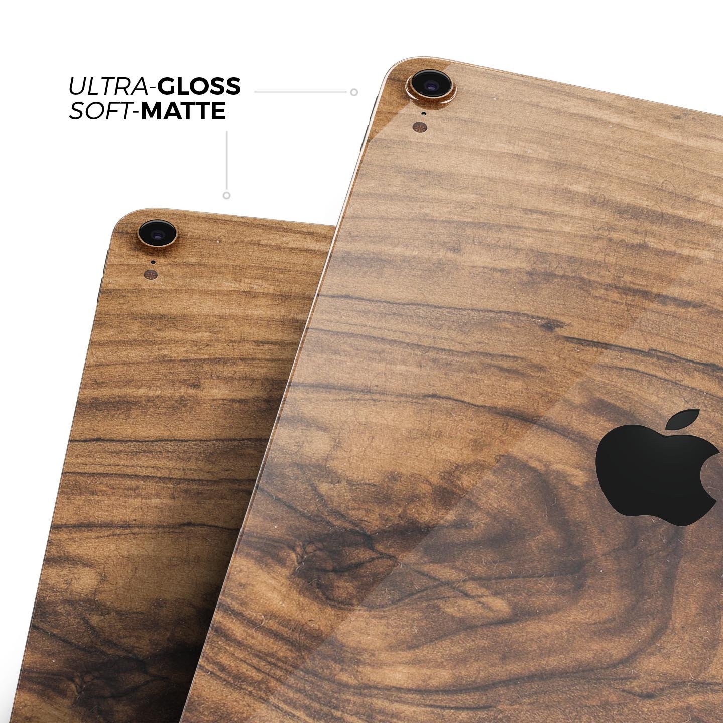 Raw Wood Planks V11 skin decal for Apple iPad Pro, showcasing a natural wood texture design with a smooth finish.