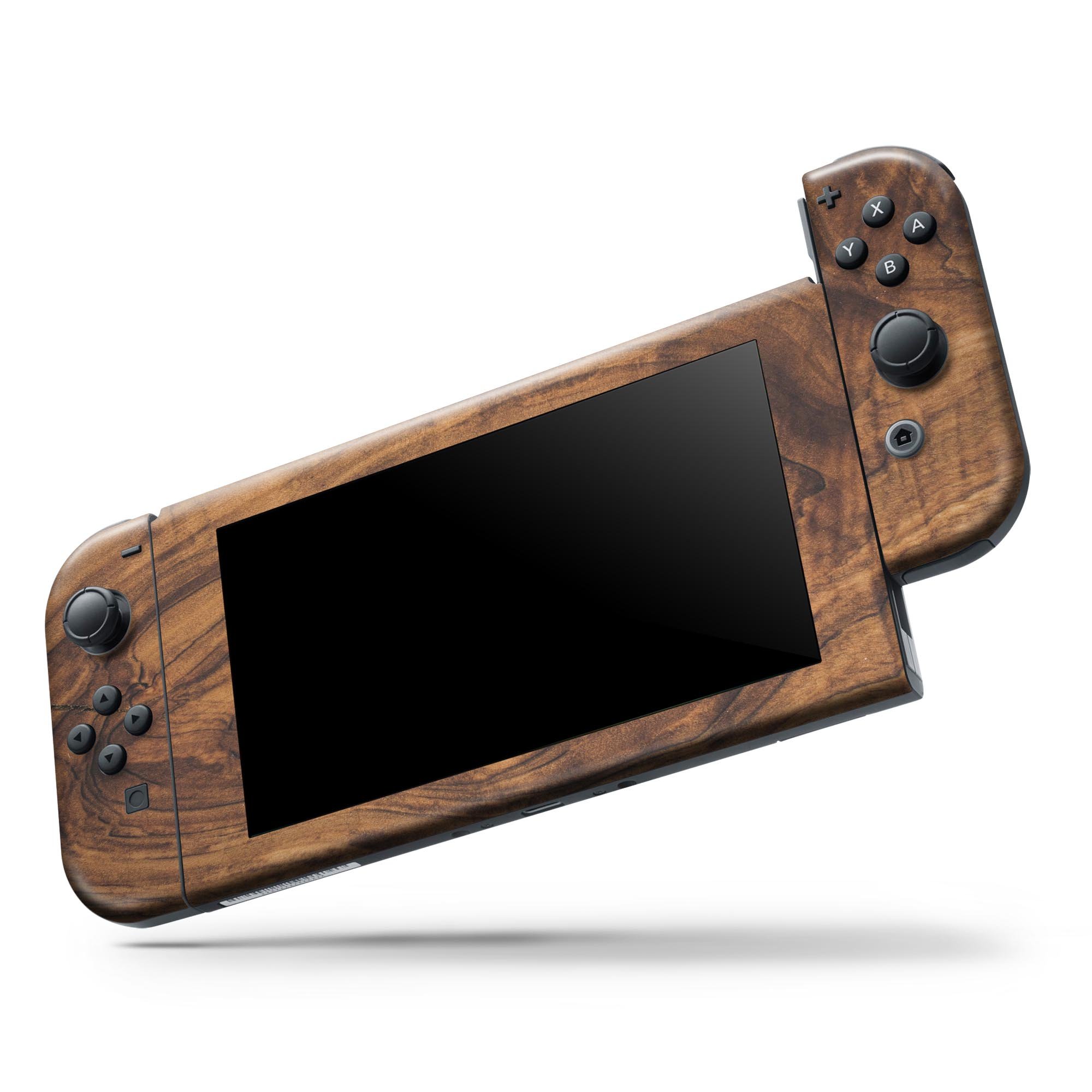 Raw Wood Planks V11 skin decal wrap kit for Nintendo Switch, showcasing a natural wood texture and precise fit.