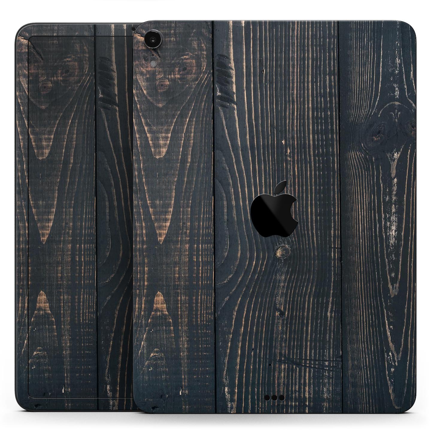 Raw Wood Planks V14 skin decal for Apple iPad Pro, showcasing a natural wood texture design.