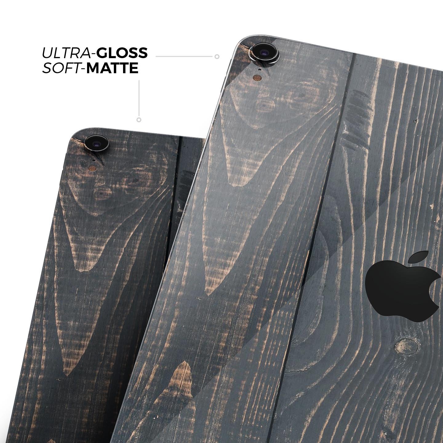 Raw Wood Planks V14 skin decal for Apple iPad Pro, showcasing a natural wood texture design.
