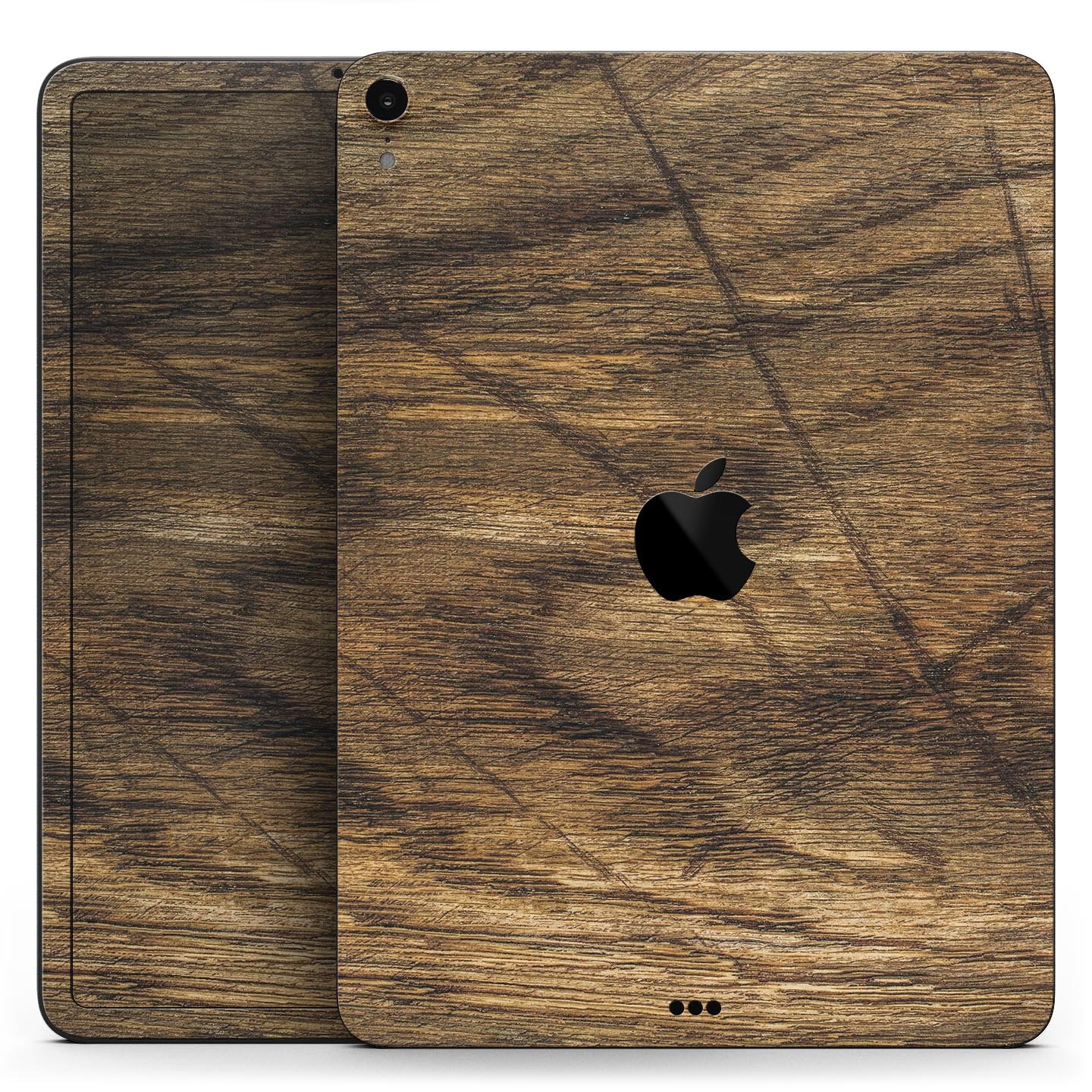 Raw Wood Planks V3 skin decal for Apple iPad Pro, showcasing a natural wood texture design that adds style and protection.