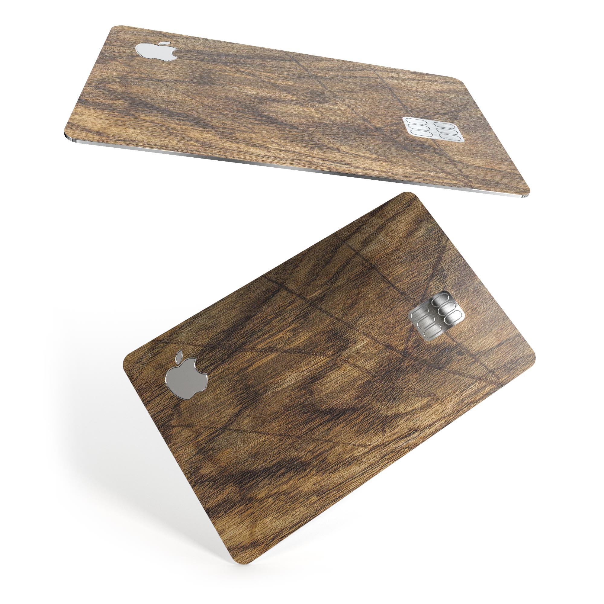 Raw Wood Planks V3 skin kit for Apple Card, showcasing premium vinyl design and finishes.