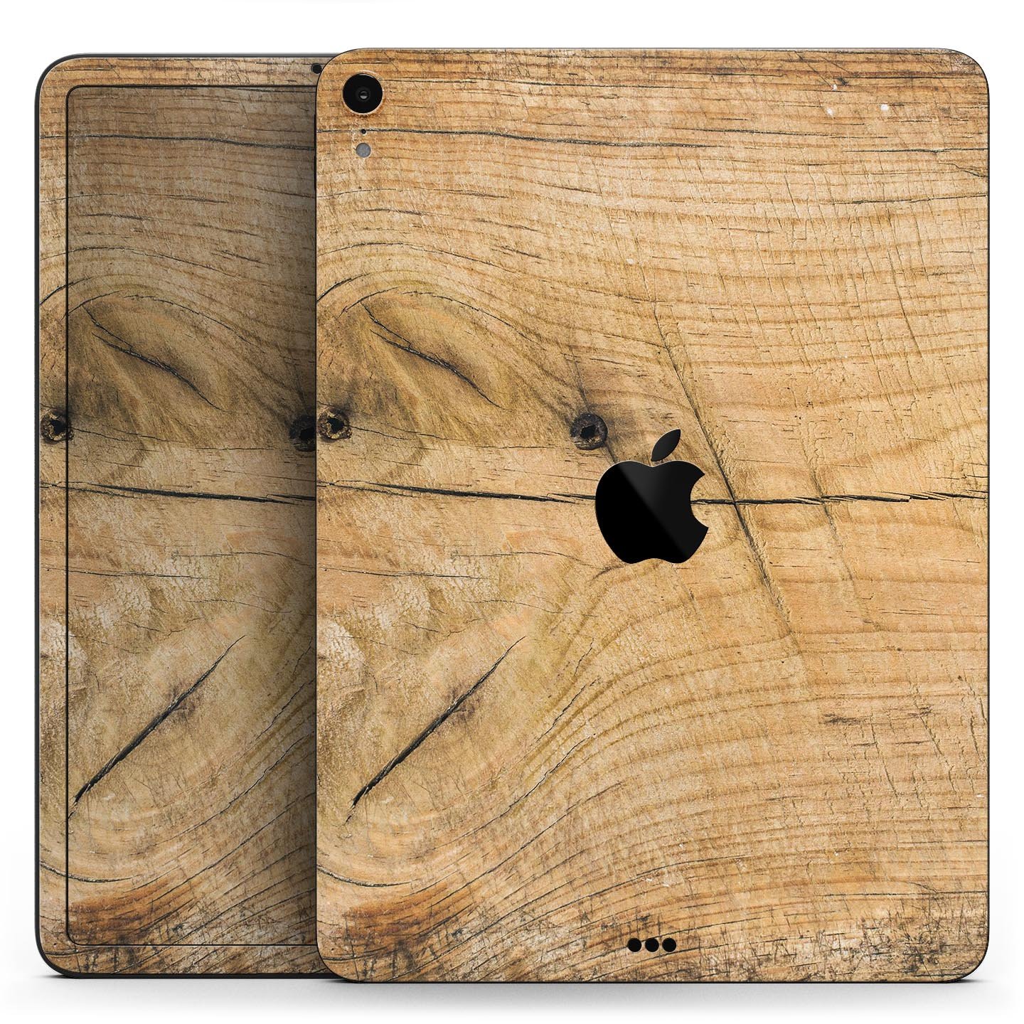 Raw Wood Planks V5 skin decal for Apple iPad Pro, showcasing a natural wood texture design with a premium finish.