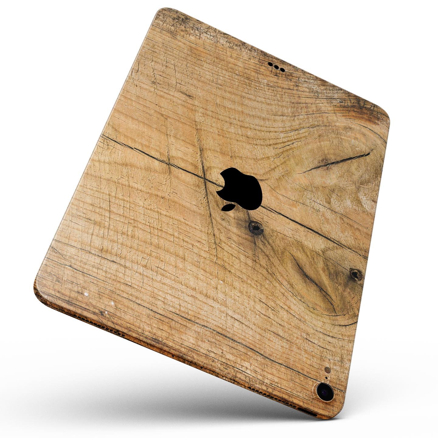 Raw Wood Planks V5 skin decal for Apple iPad Pro, showcasing a natural wood texture design with a premium finish.