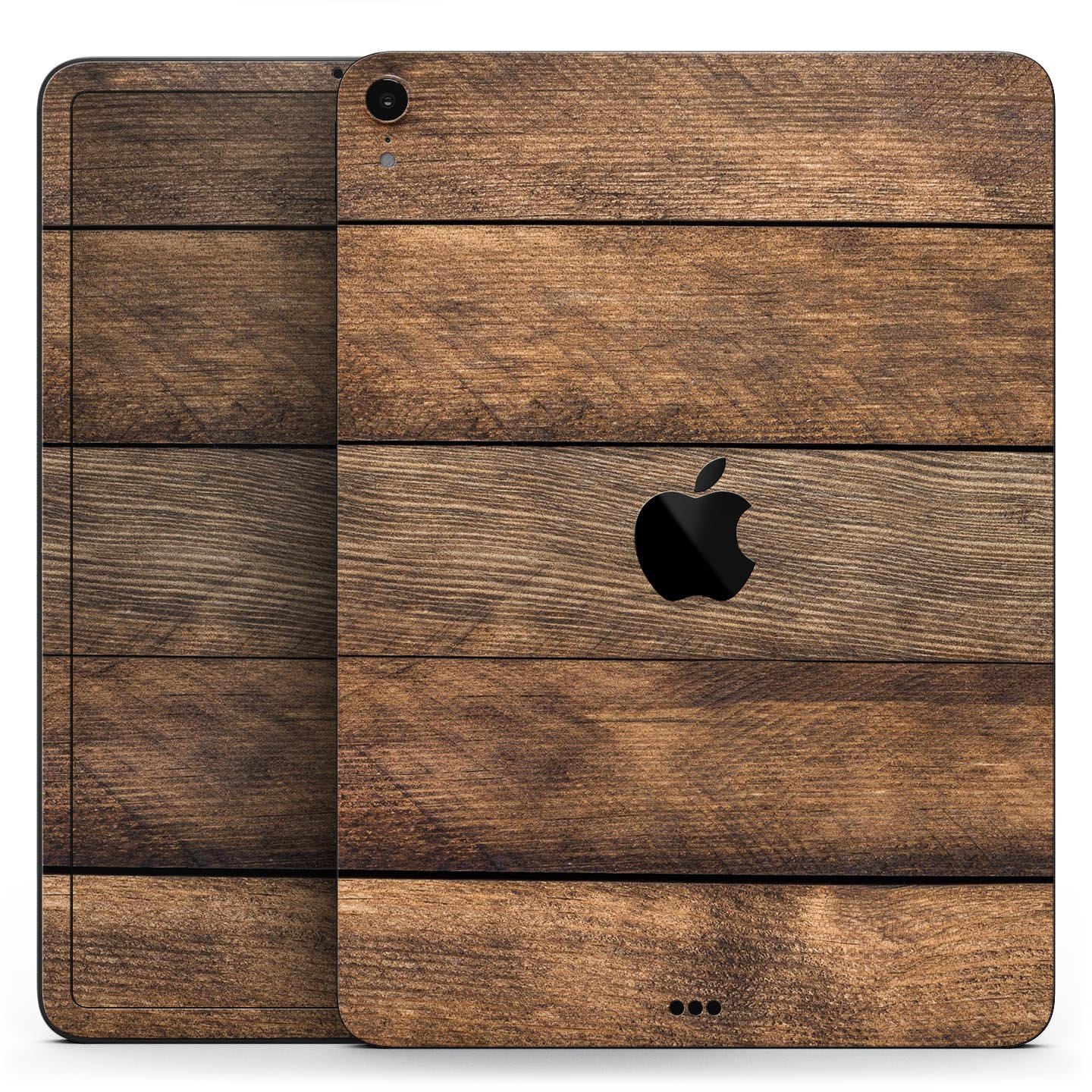Raw Wood Planks V9 skin decal for Apple iPad Pro, showcasing a natural wood design with a sleek finish.