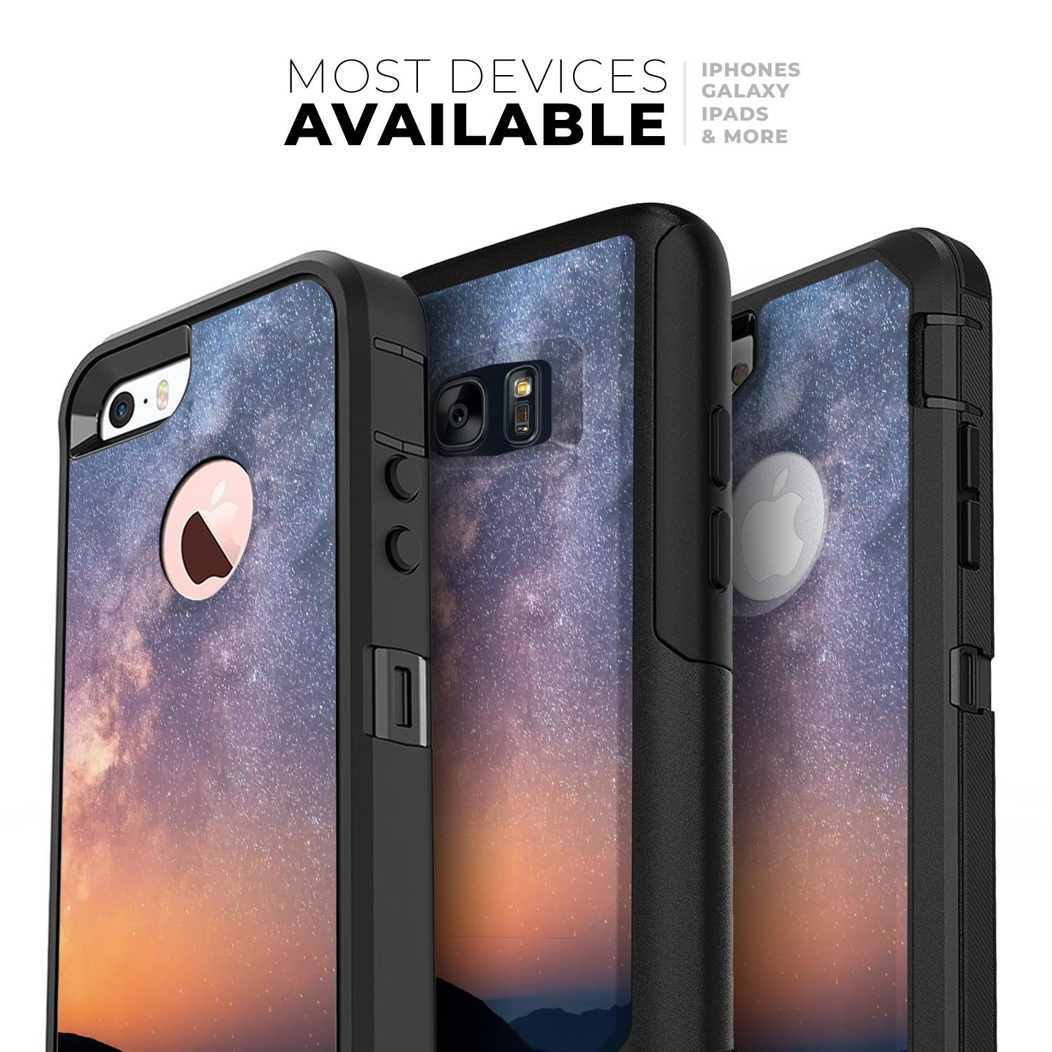 Reach for the Stars Skin Kit for iPhone OtterBox Cases featuring vibrant starry design and premium 3M material.