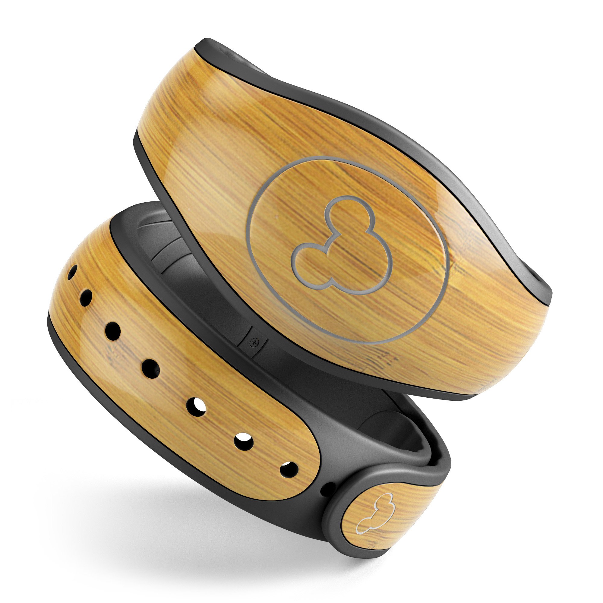 Real Light Bamboo Wood decal skin wrap kit for Disney Magic Band, showcasing a stylish bamboo design.