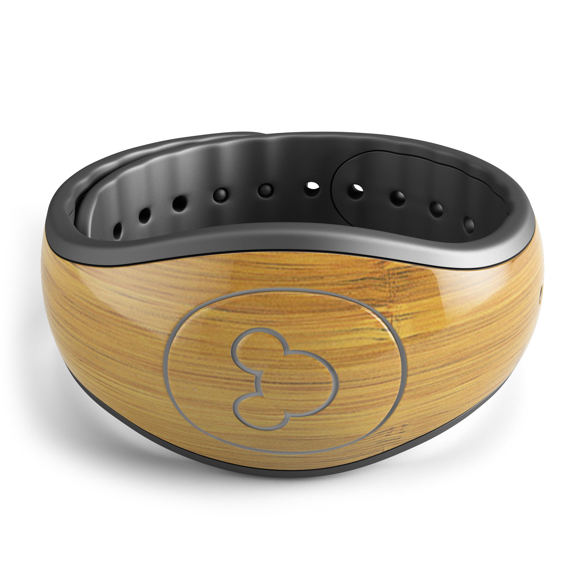 Real Light Bamboo Wood decal skin wrap kit for Disney Magic Band, showcasing a stylish bamboo design.