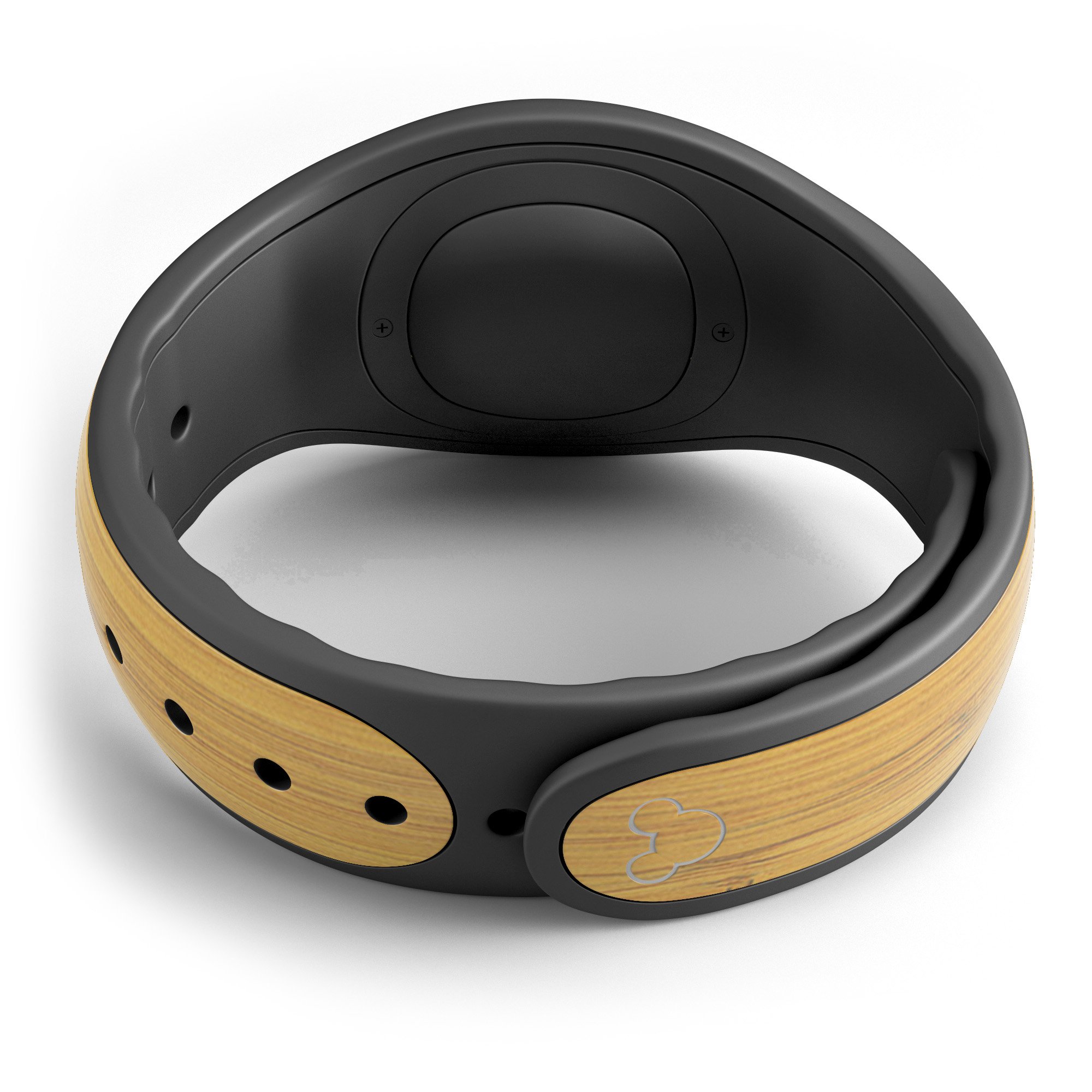 Real Light Bamboo Wood decal skin wrap kit for Disney Magic Band, showcasing a stylish bamboo design.