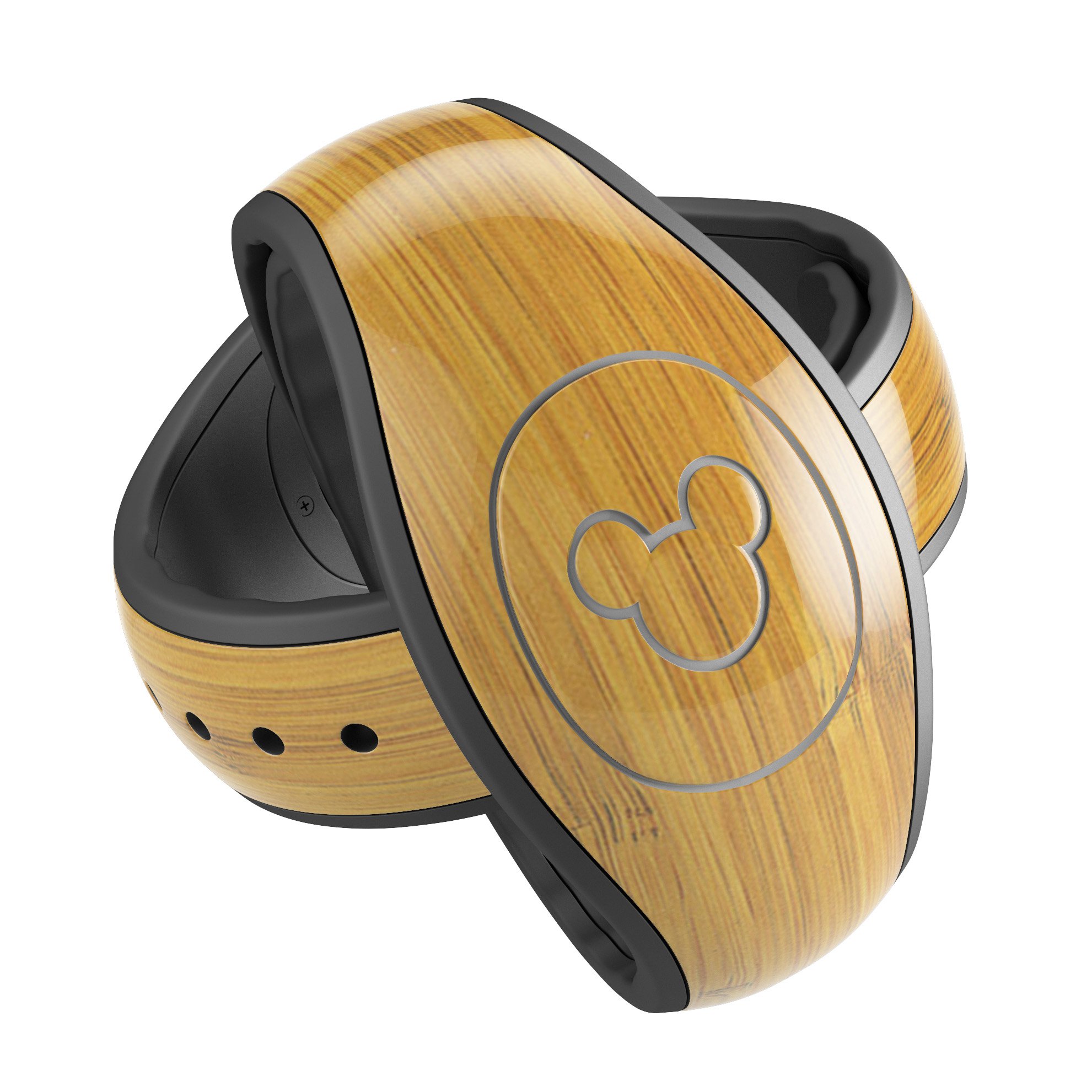 Real Light Bamboo Wood decal skin wrap kit for Disney Magic Band, showcasing a stylish bamboo design.