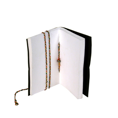 A handmade Recycled Tire Tube Journal featuring a unique design, made from discarded tire tubes with 100 pages of handmade paper.