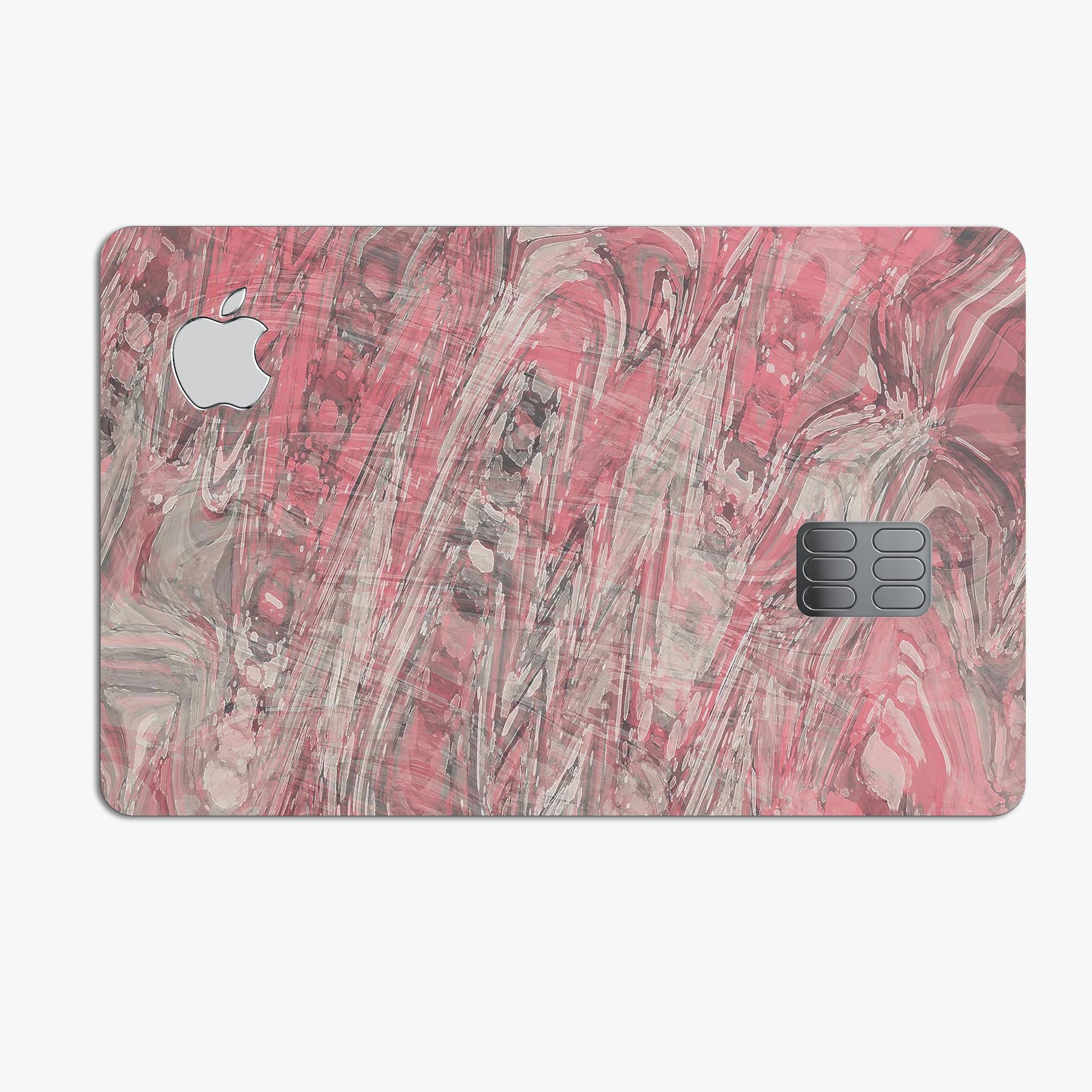 Red Slate Marble Surface V40 decal skin for Apple Card, showcasing a premium design with a marble finish.