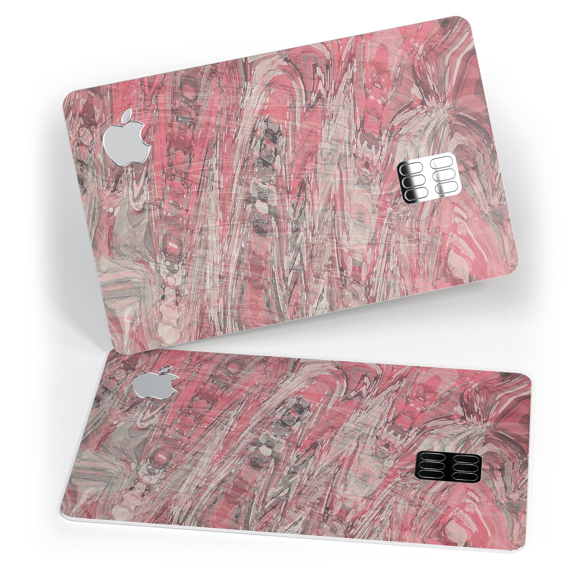 Red Slate Marble Surface V40 decal skin for Apple Card, showcasing a premium design with a marble finish.