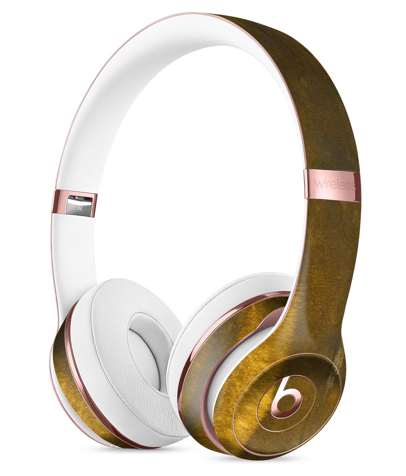 Reflective Golden Forest Full-Body Skin Kit for Beats by Dre Solo 3 Wireless Headphones, showcasing a vibrant design and premium vinyl material.
