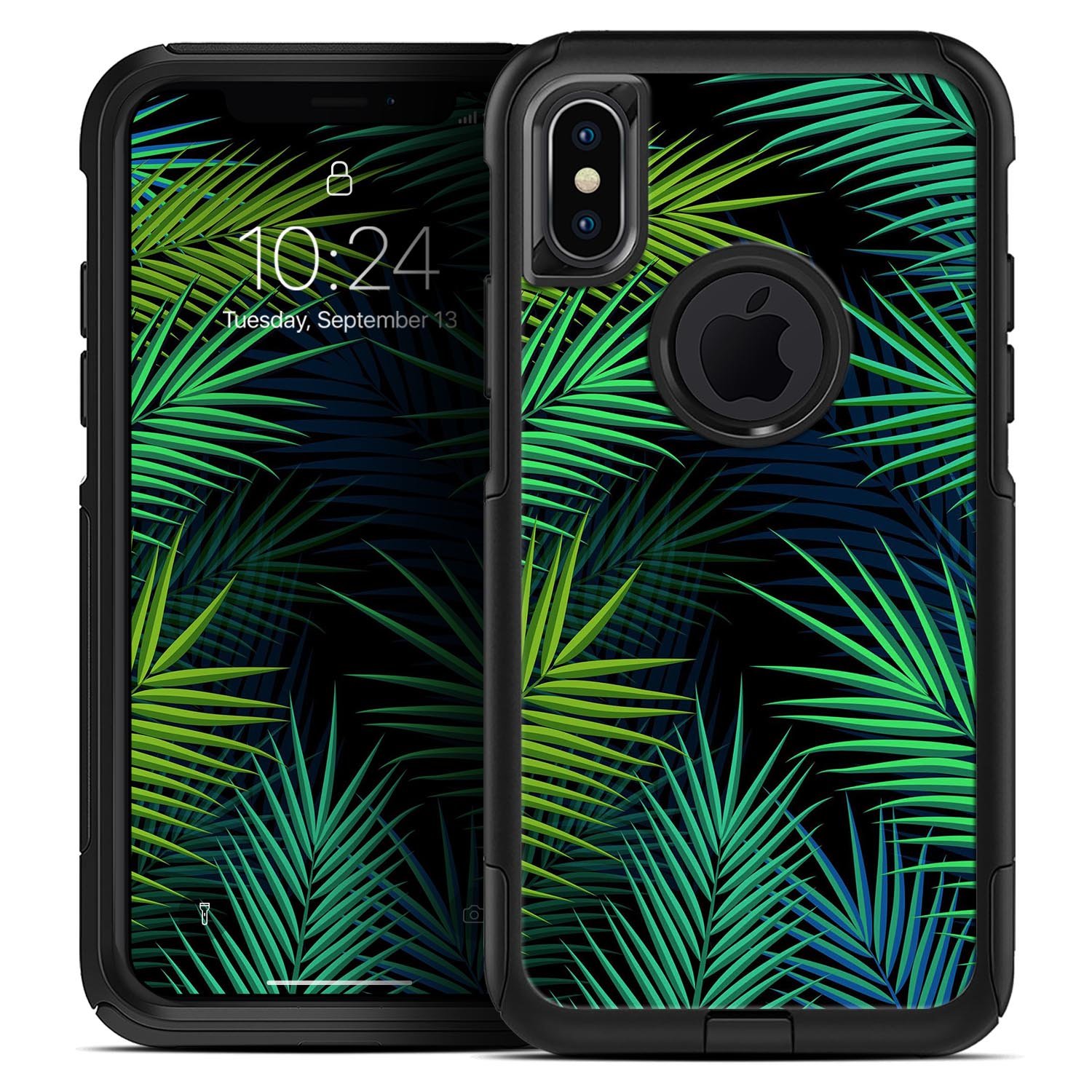 Retro Summer Jungle v1 Skin Kit for iPhone OtterBox Cases featuring vibrant jungle design and premium materials.