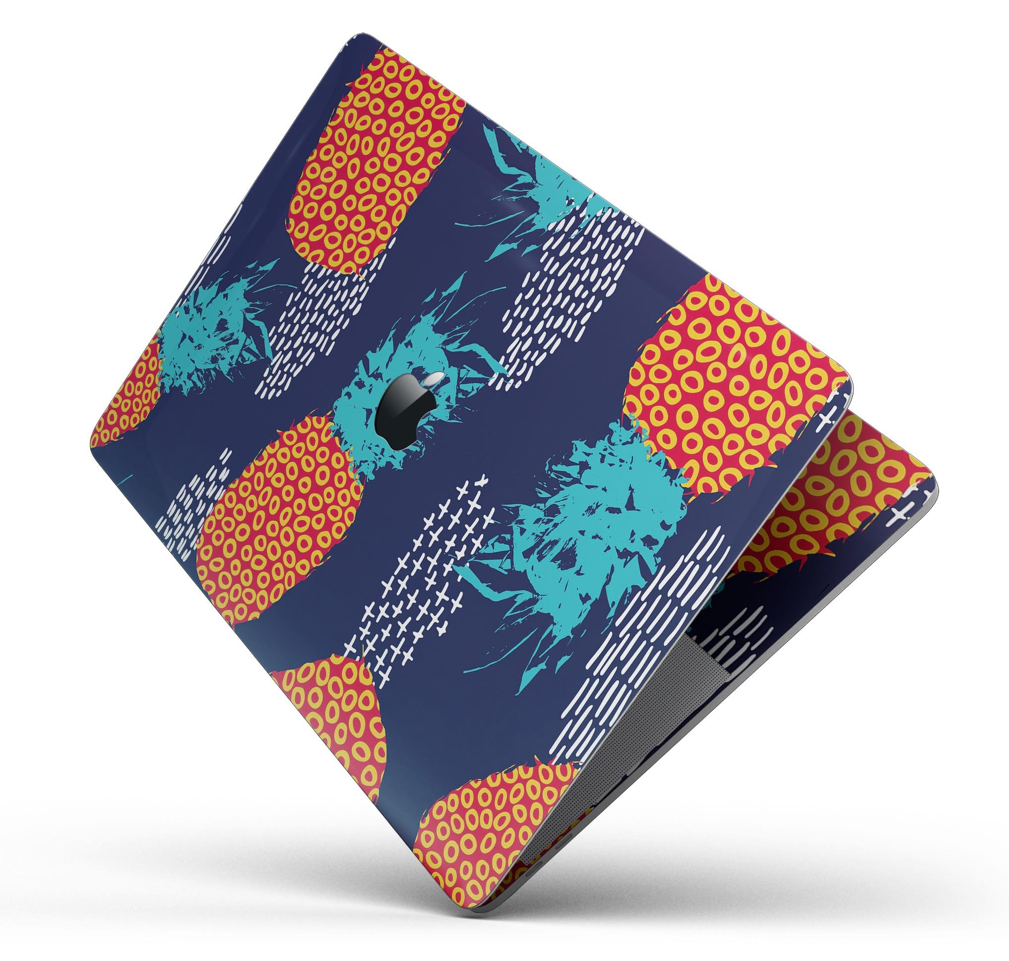 Retro Summer Pineapple skin decal wrap kit for MacBook, featuring a vibrant pineapple design on premium vinyl material.