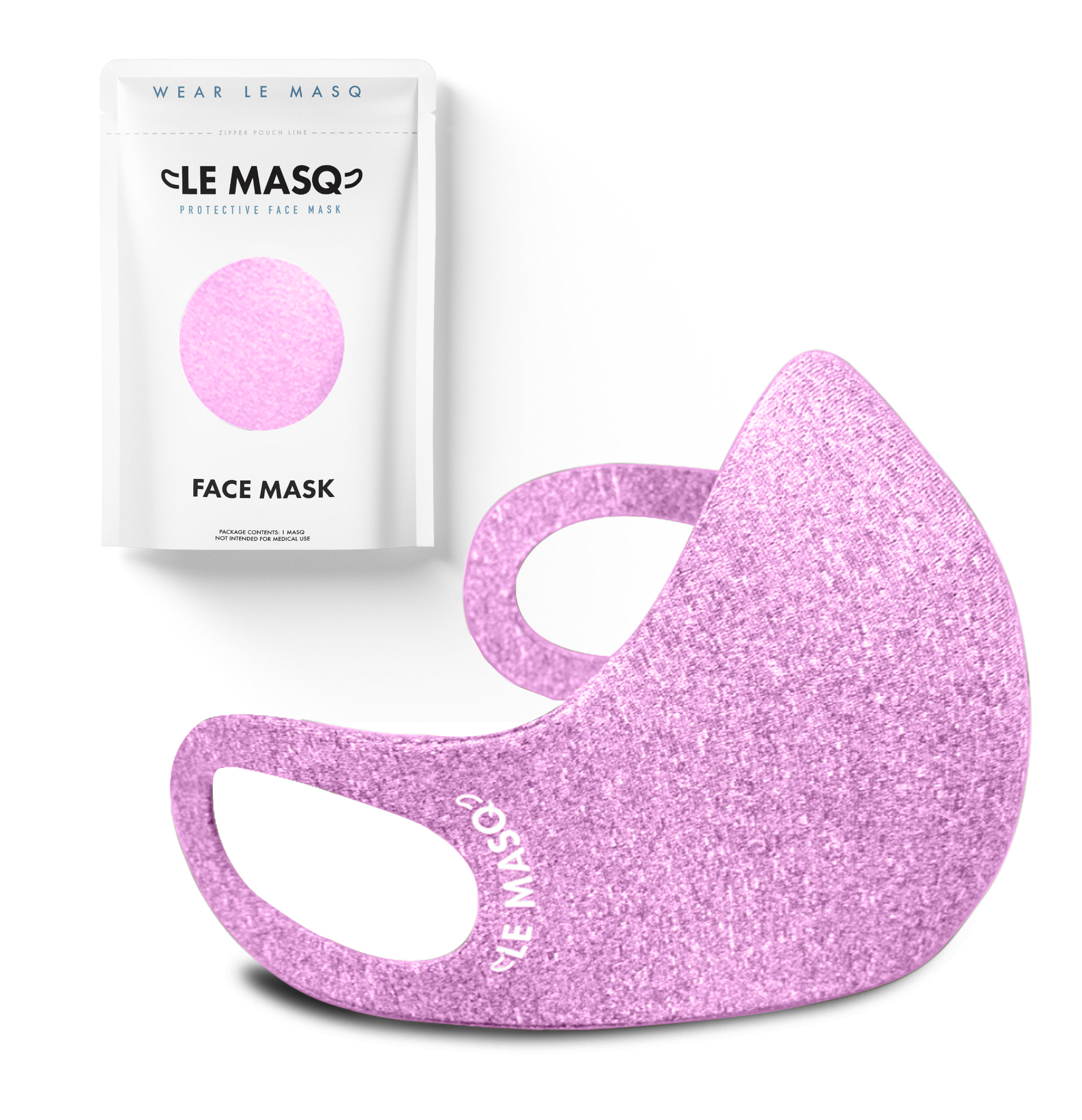 Rosa Ninja MASQ (3-Pack) featuring a sleek design with soft ear loops, perfect for stylish comfort and protection.