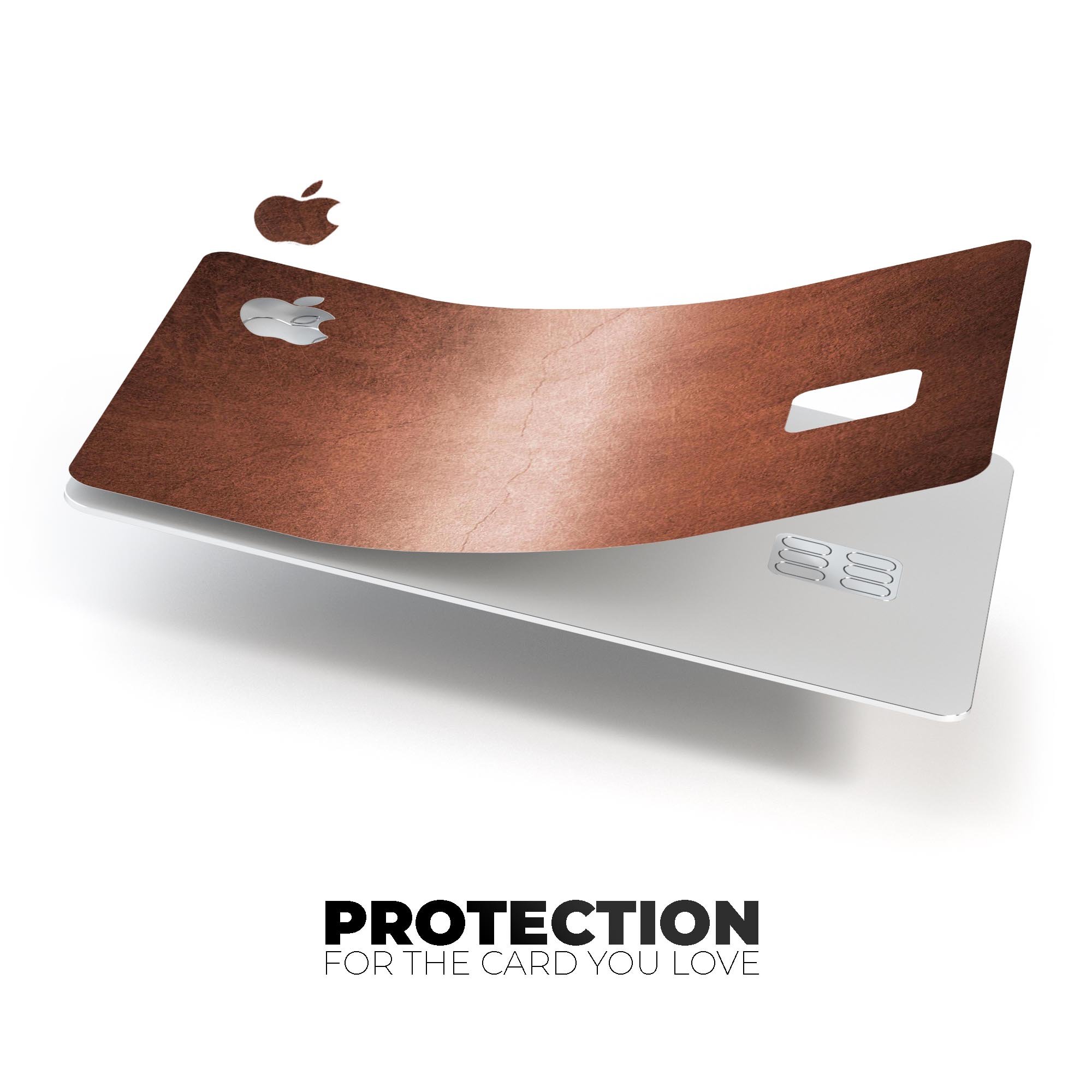 Rose Gold Cracked Surface V1 decal skin for Apple Card, showcasing a stylish design with a cracked surface pattern.