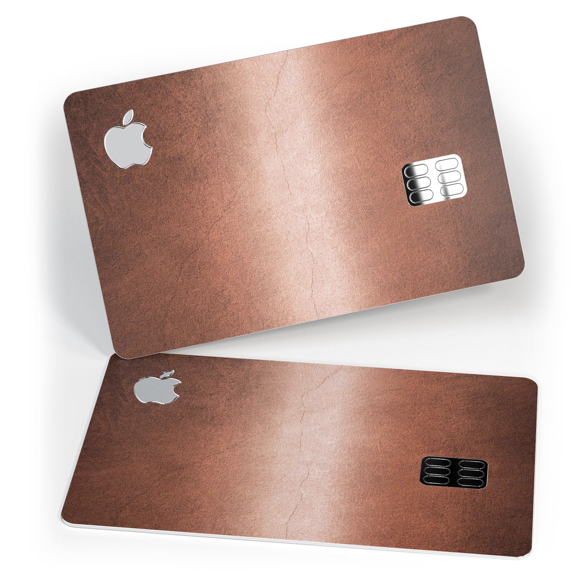 Rose Gold Cracked Surface V1 decal skin for Apple Card, showcasing a stylish design with a cracked surface pattern.
