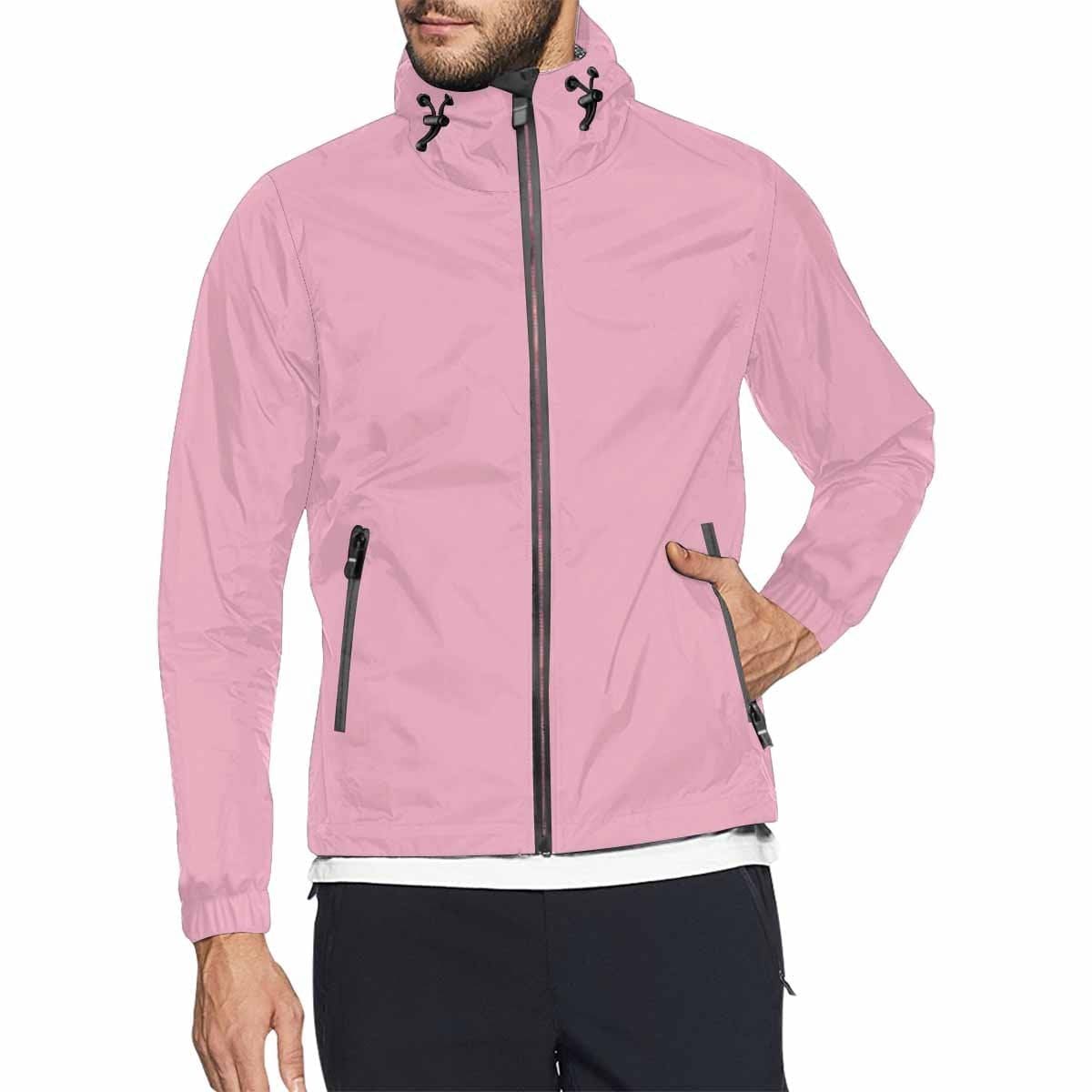 Rosewater Red Hooded Windbreaker Jacket for men and women, featuring a stylish design, adjustable hood, and zippered pockets.