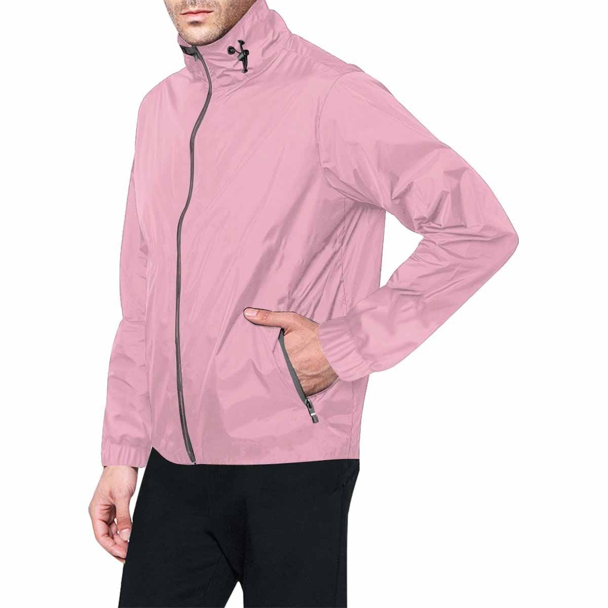Rosewater Red Hooded Windbreaker Jacket for men and women, featuring a stylish design, adjustable hood, and zippered pockets.