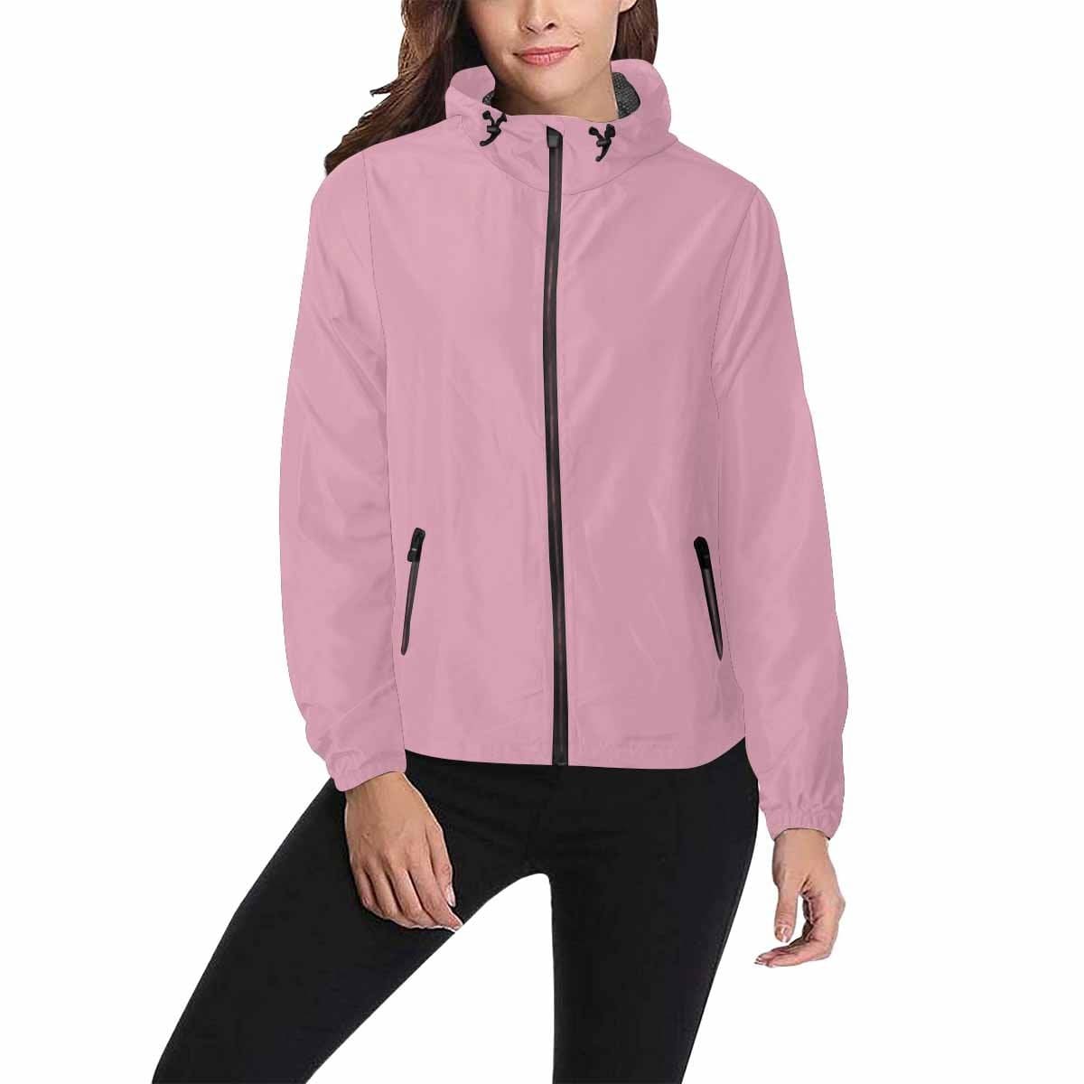 Rosewater Red Hooded Windbreaker Jacket for men and women, featuring a stylish design, adjustable hood, and zippered pockets.