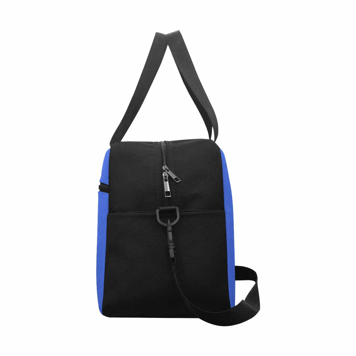 Royal Blue Tote and Crossbody Travel Bag made from durable nylon, featuring spacious compartments and adjustable strap.
