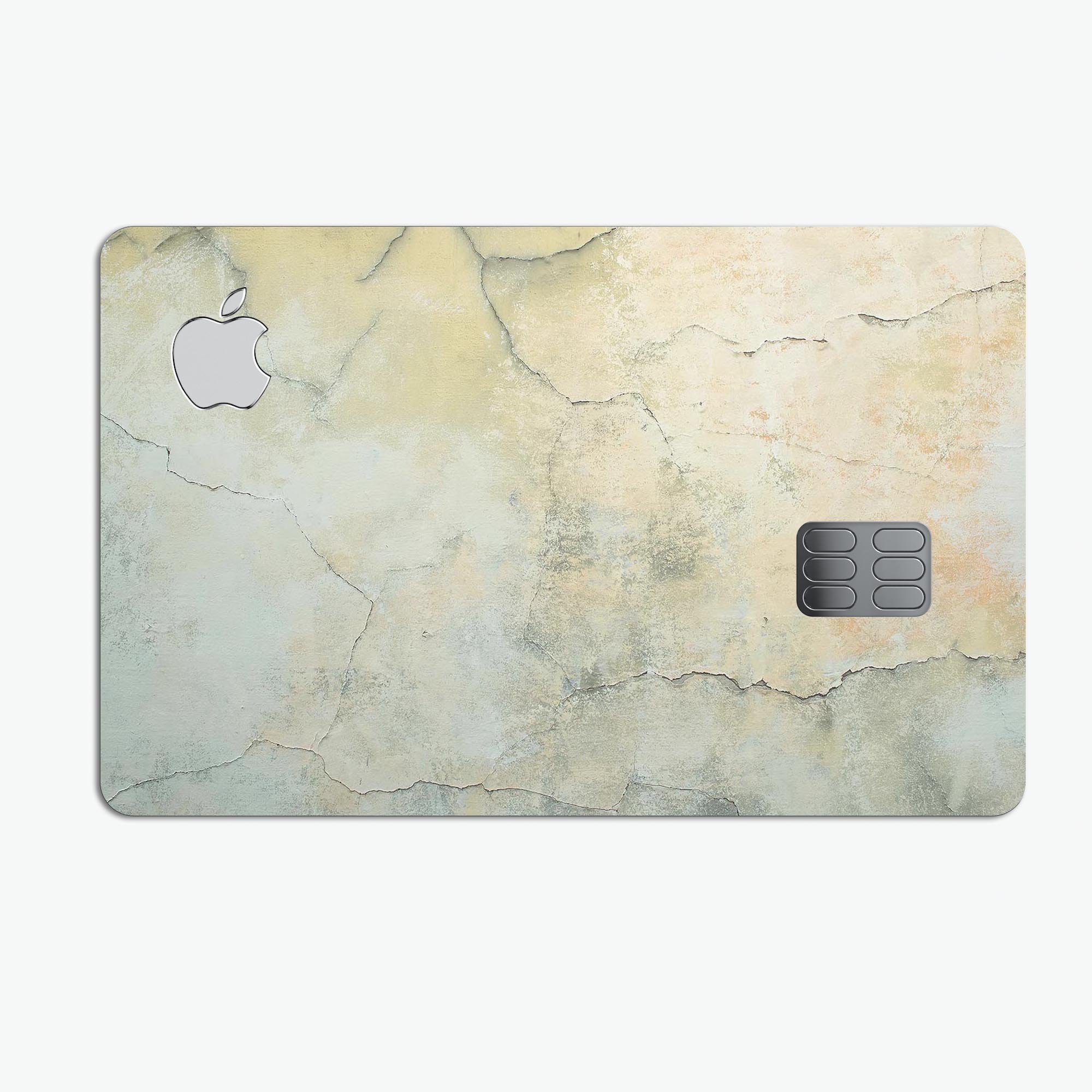 Rustic Cracked Textured Surface V3 decal skin for Apple Card, showcasing its unique design and premium quality.
