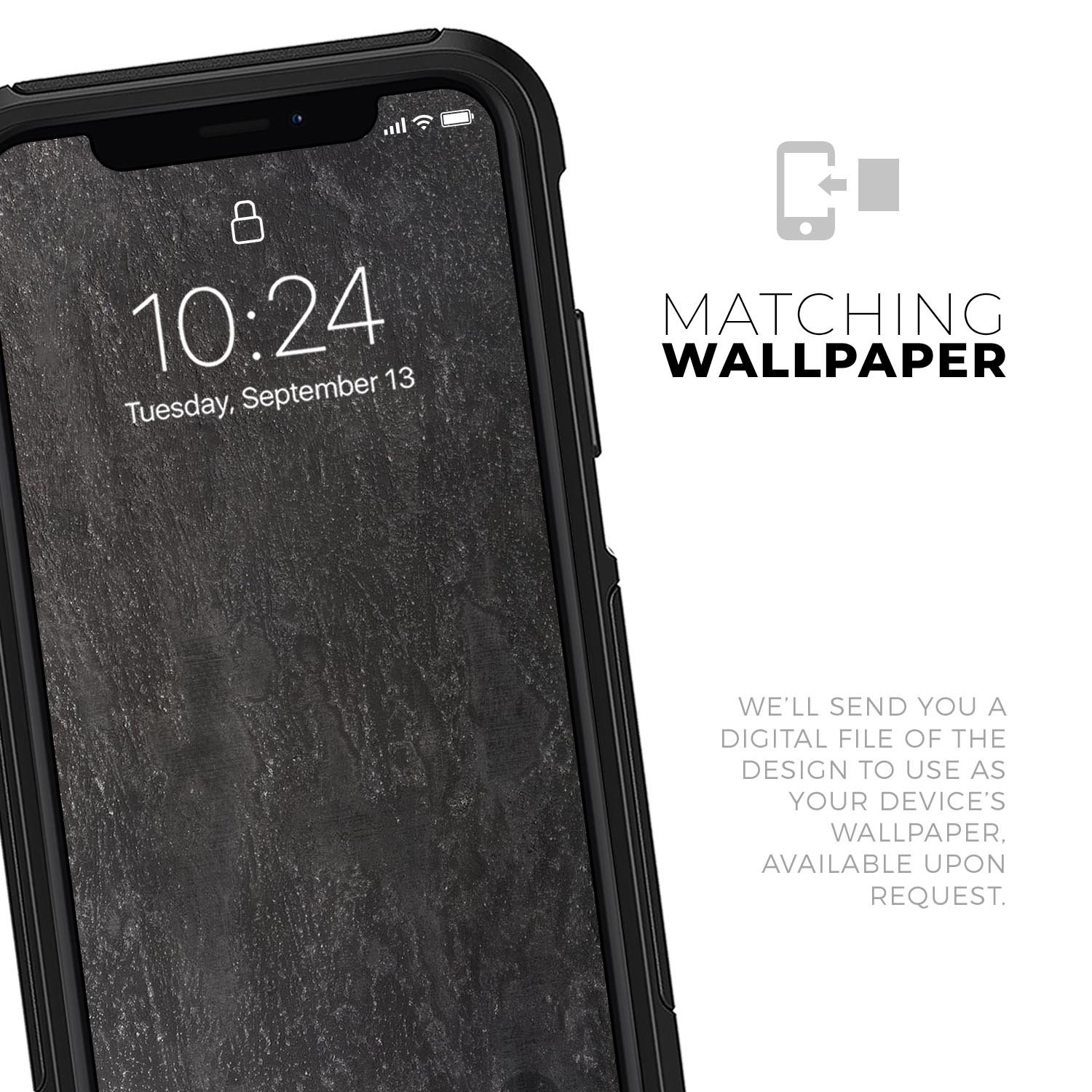 Rustic Textured Surface V2 Skin Kit for iPhone OtterBox Cases, showcasing its unique design and texture.