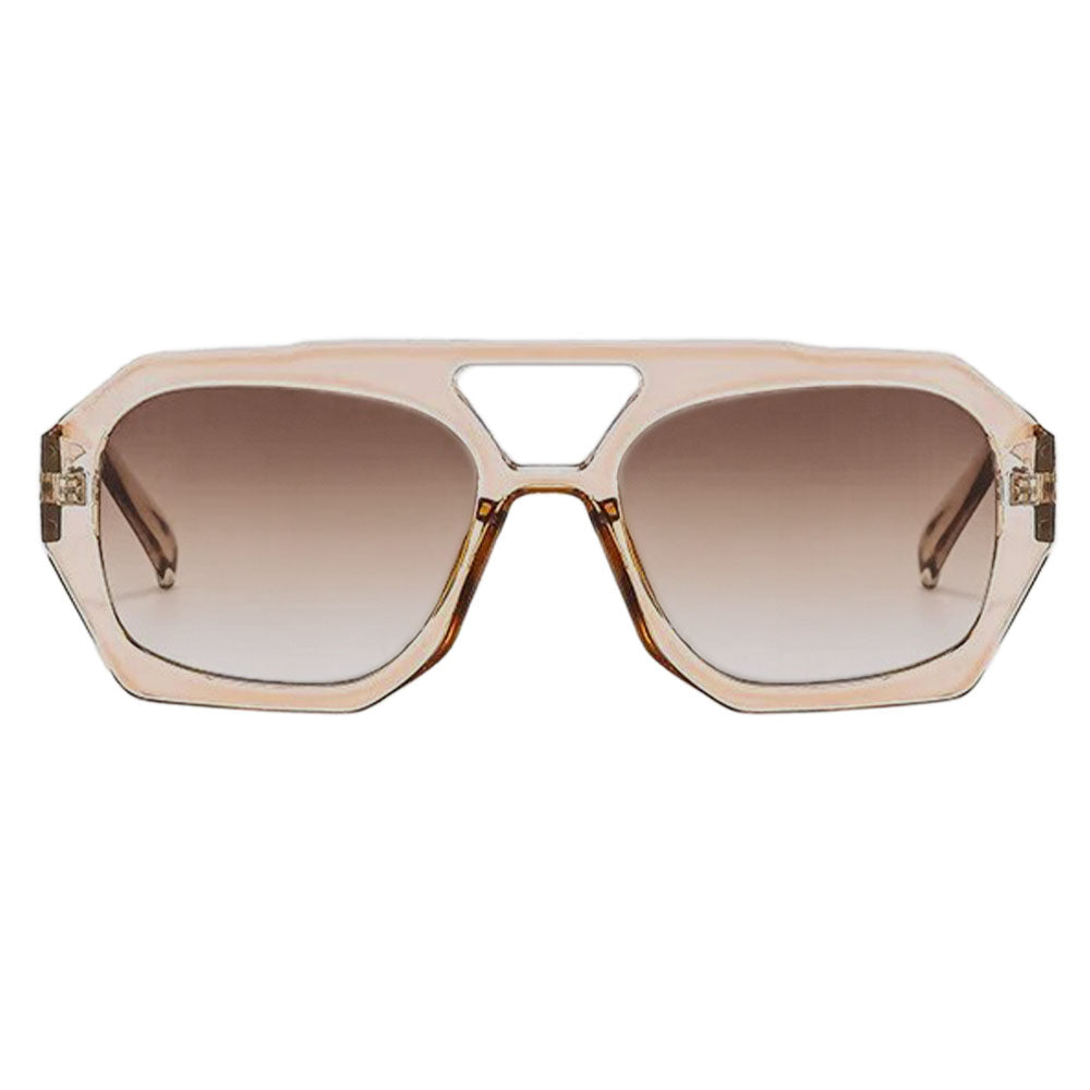 Ryder sunglasses featuring oversized geometric frames in various colors including black, orange, and tortoiseshell.