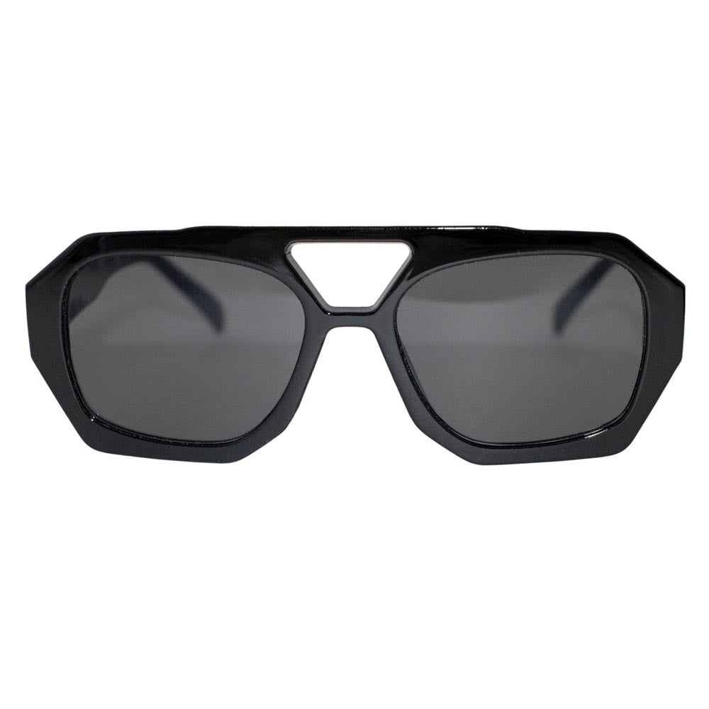 Ryder sunglasses featuring oversized geometric frames in various colors including black, orange, and tortoiseshell.