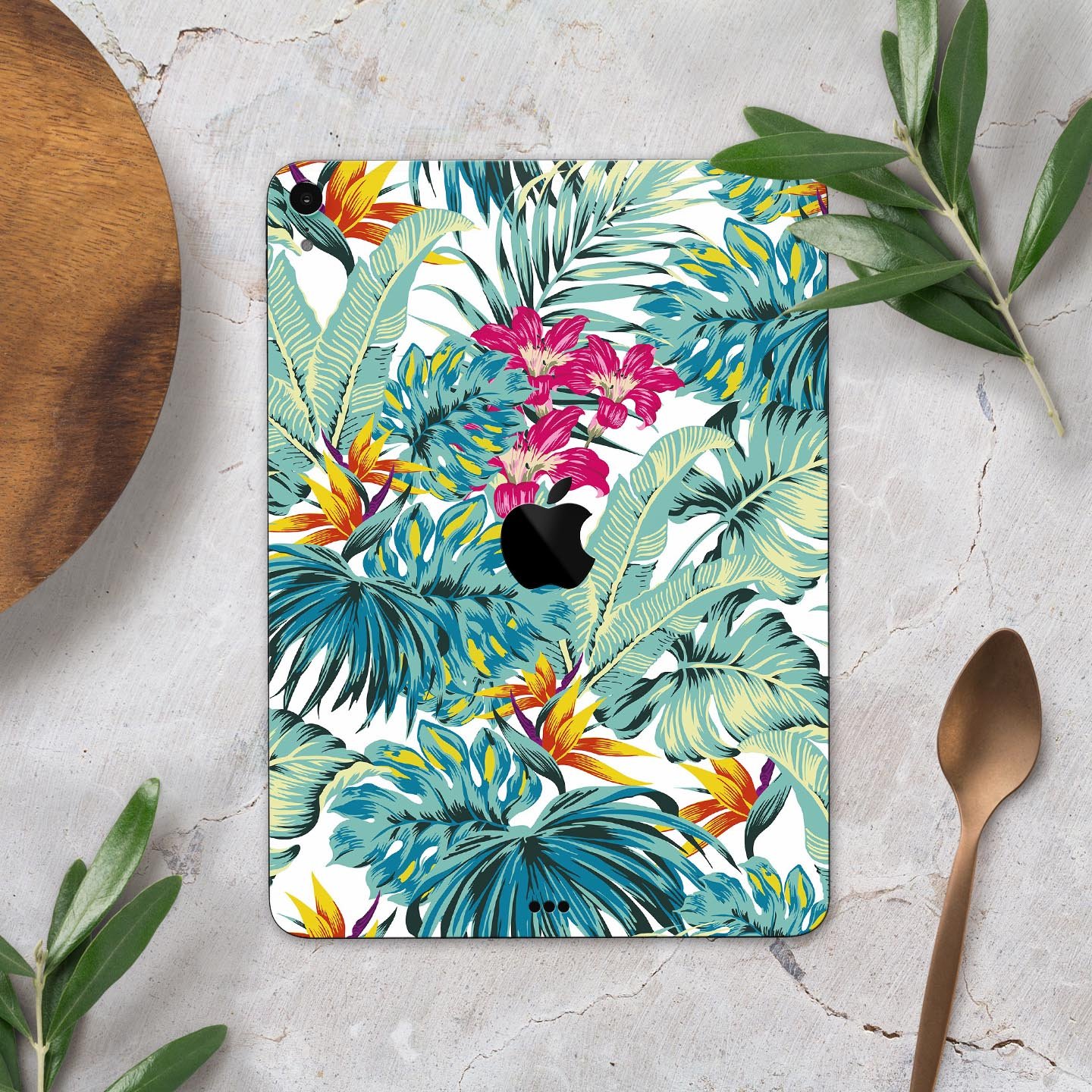 S17 colorway2 Full Body Skin Decal for Apple iPad Pro 12.9", showcasing vibrant colors and a sleek design.