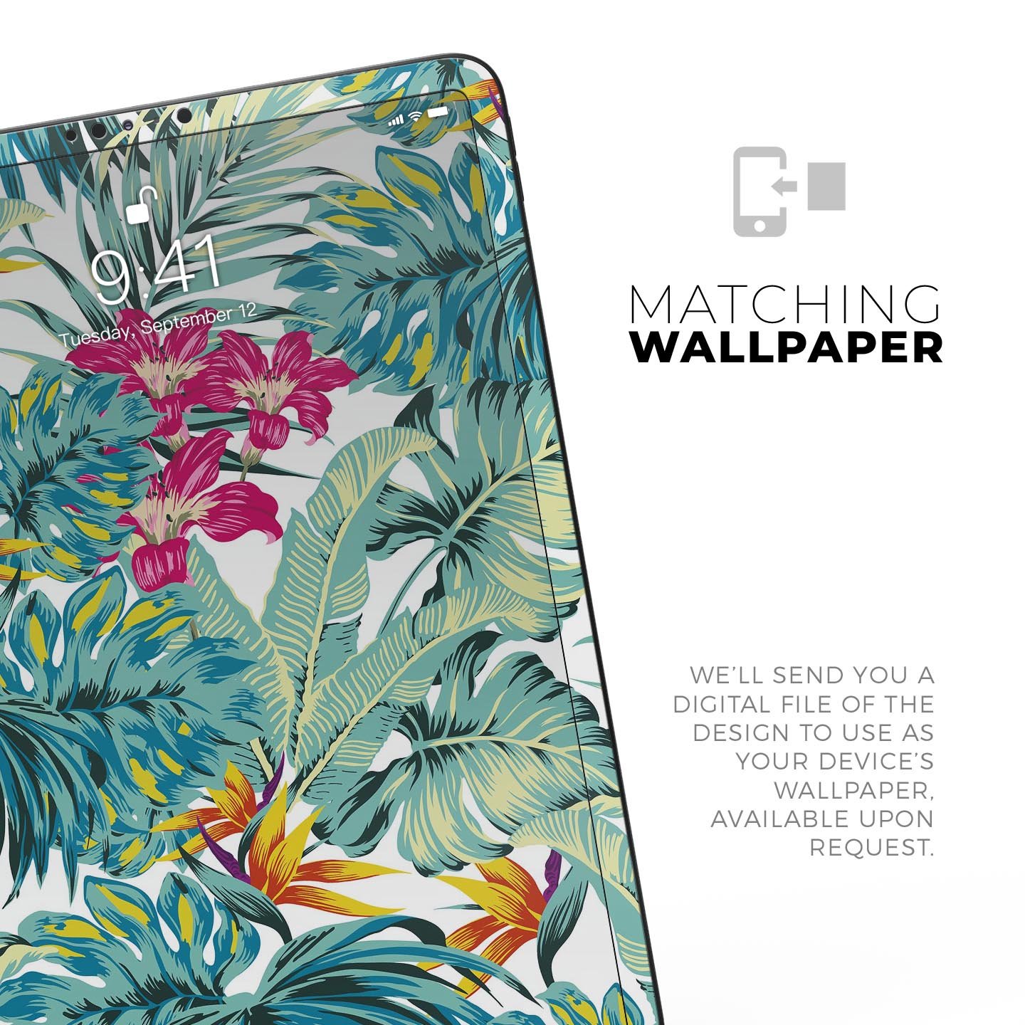 S17 colorway2 Full Body Skin Decal for Apple iPad Pro 12.9", showcasing vibrant colors and a sleek design.