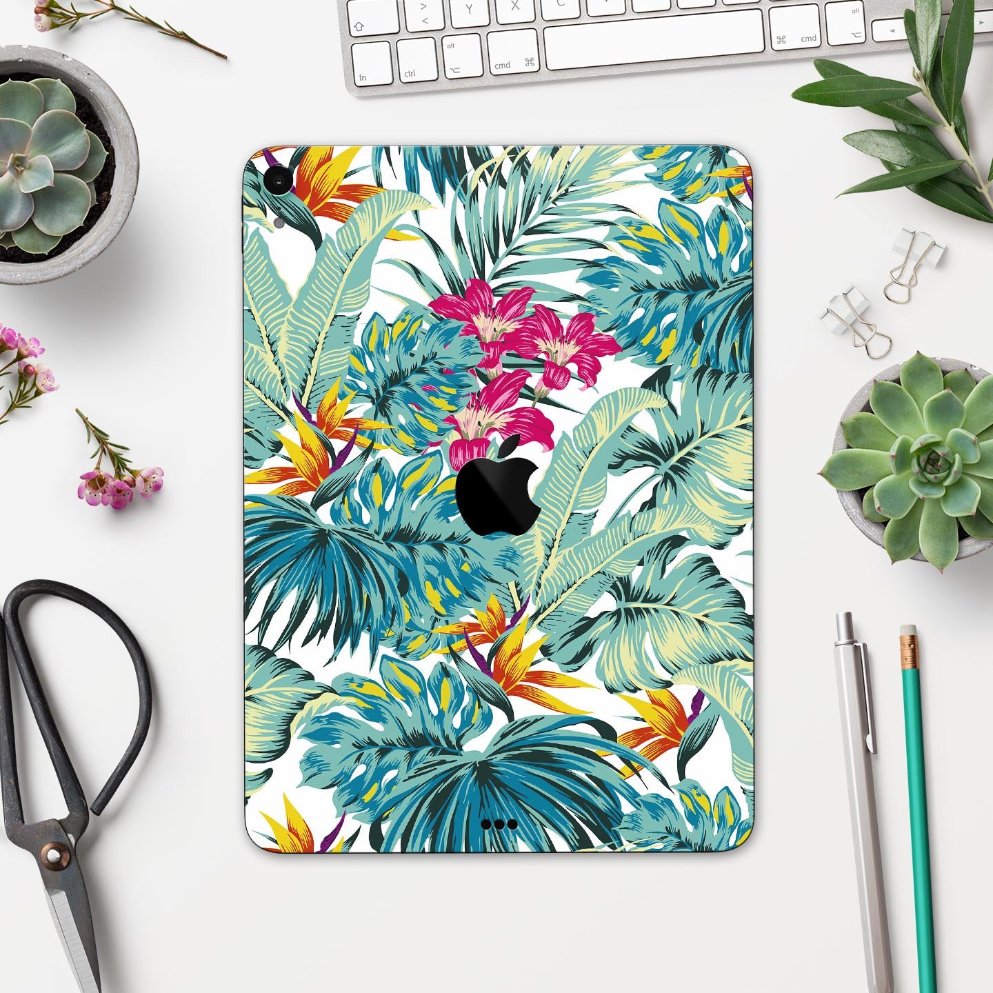 S17 colorway2 Full Body Skin Decal for Apple iPad Pro 12.9", showcasing vibrant colors and a sleek design.