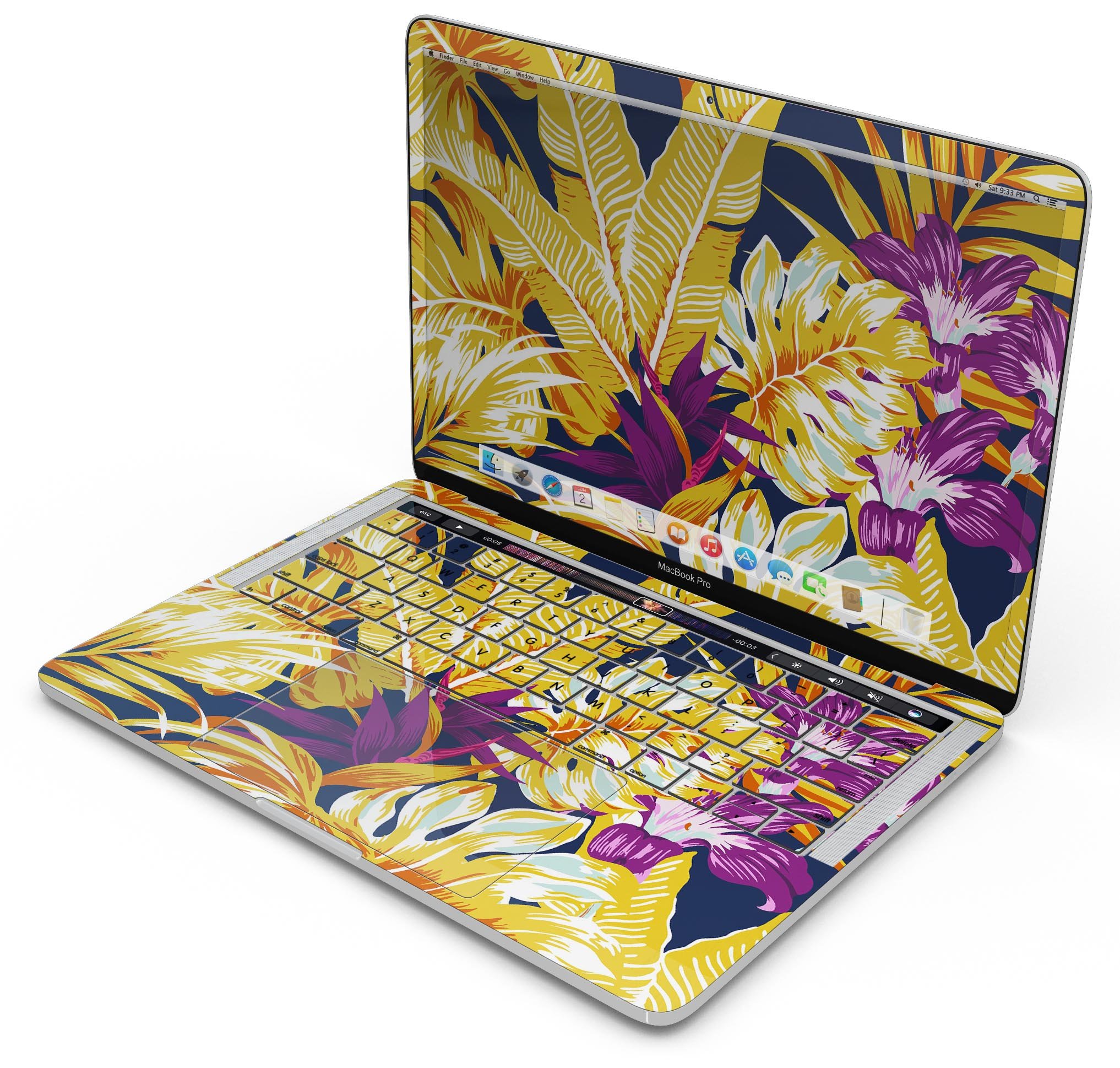 S17 colorway4 Skin Decal Wrap Kit for Apple MacBook, showcasing a vibrant design and premium vinyl material.