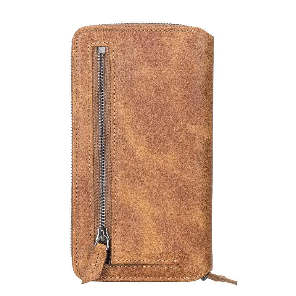 Samsung Galaxy Note 20 Series Leather Pouch Magnetic Wallet Case showcasing its detachable design and genuine leather finish.