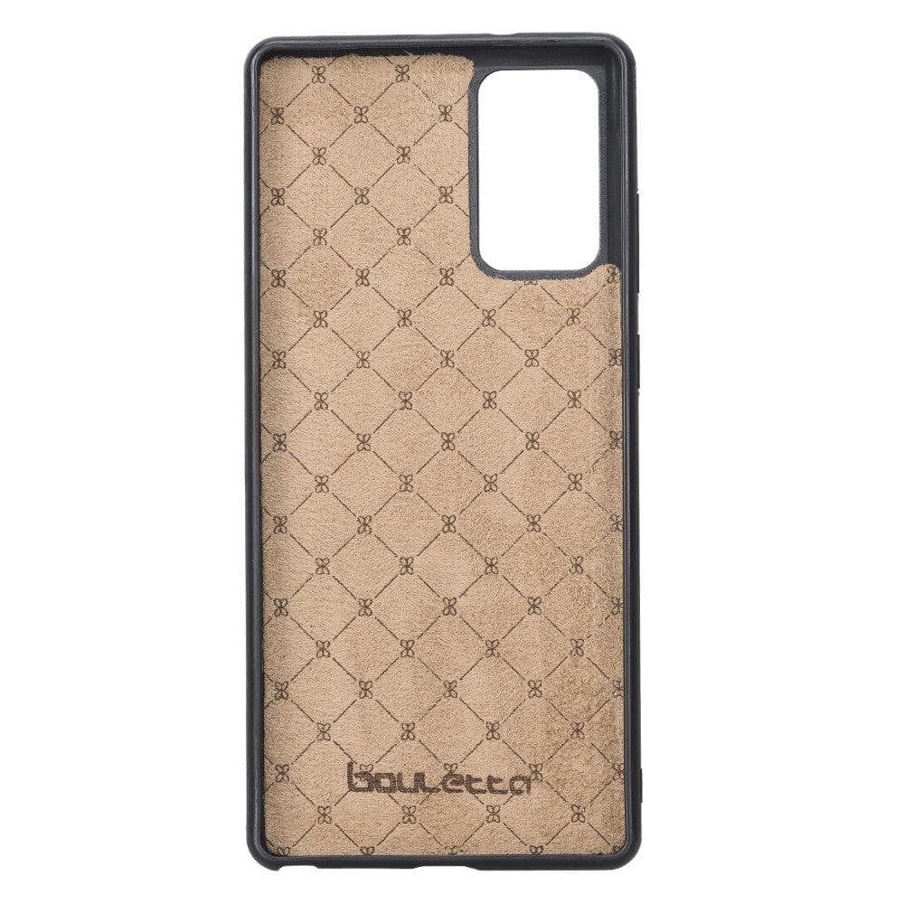 Samsung Galaxy Note 20 Series Leather Pouch Magnetic Wallet Case showcasing its detachable design and genuine leather finish.