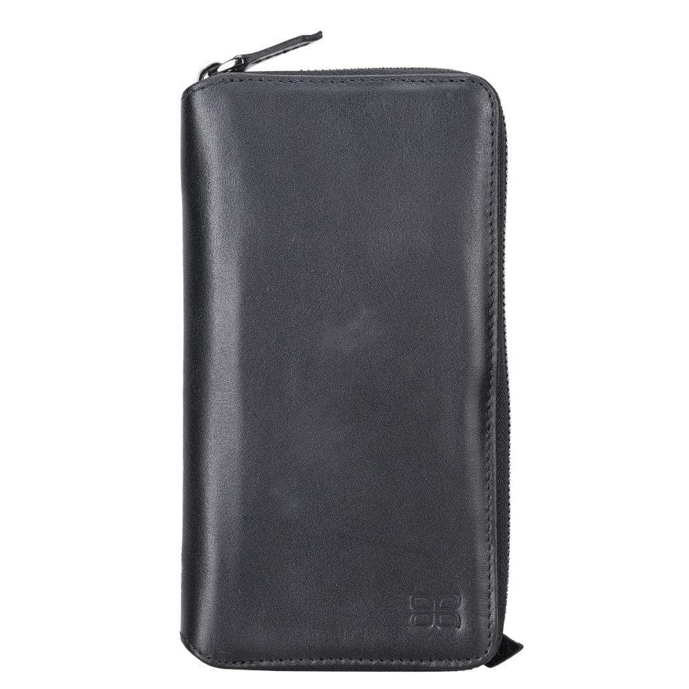 Samsung Galaxy Note 20 Series Leather Pouch Magnetic Wallet Case showcasing its detachable design and genuine leather finish.