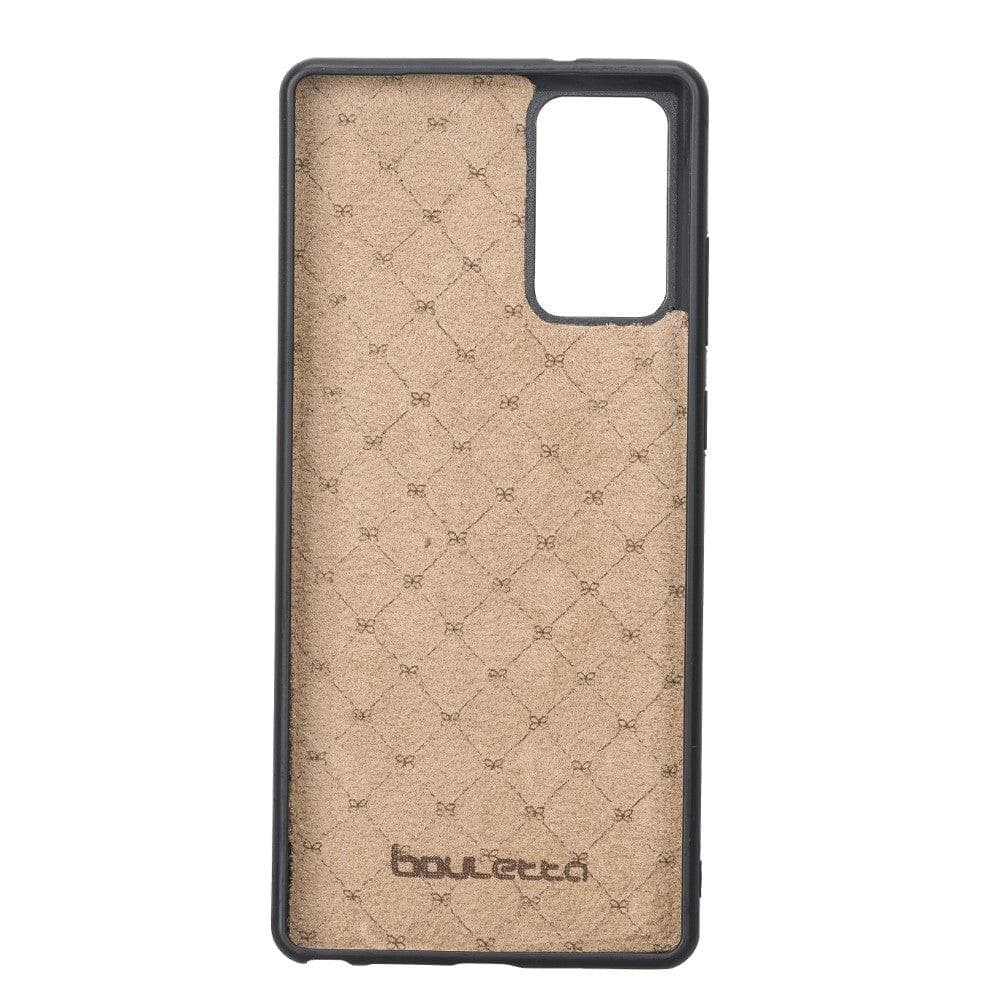 Samsung Galaxy Note 20 Series Leather Pouch Magnetic Wallet Case showcasing its detachable design and genuine leather finish.
